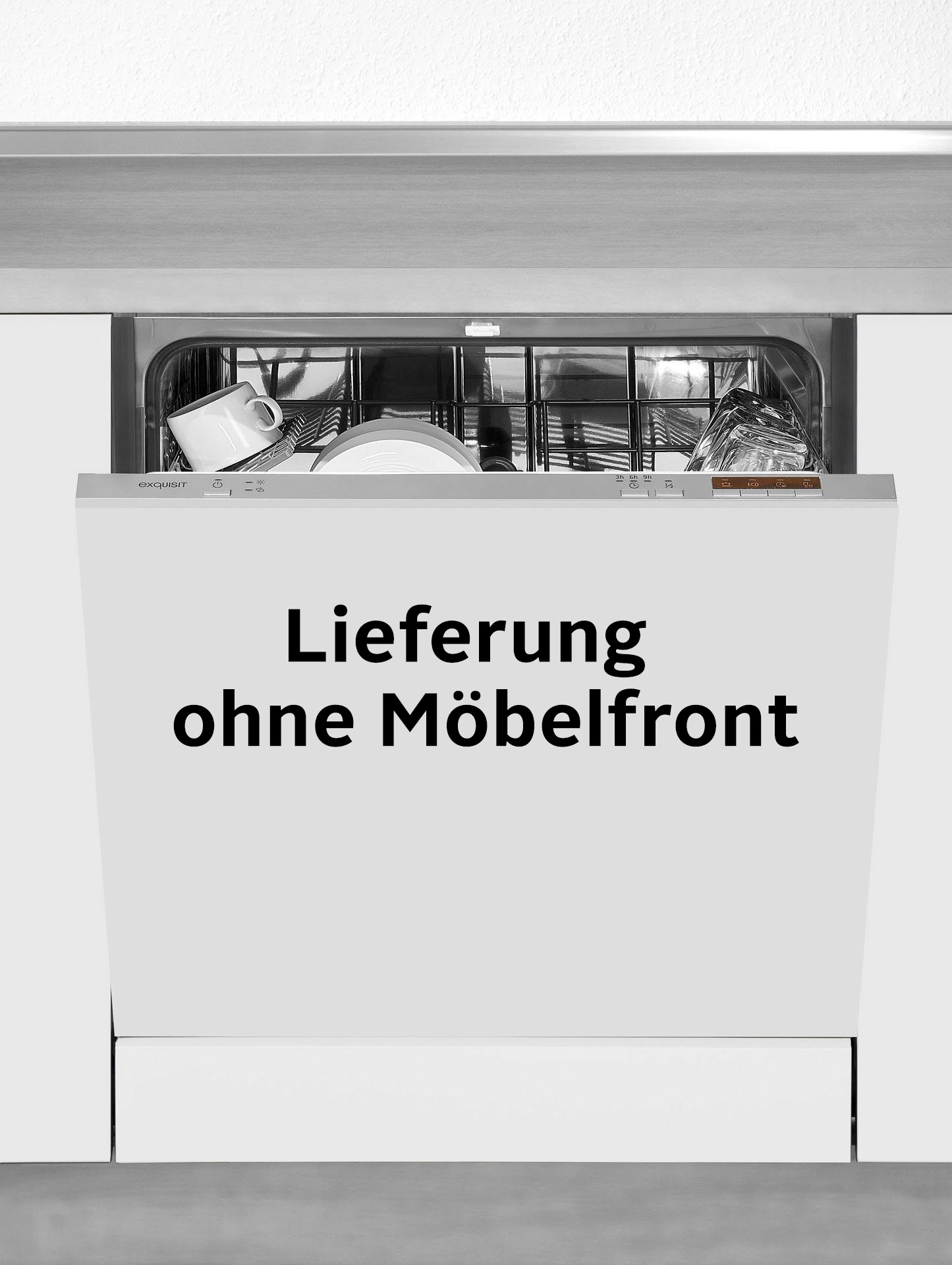 exquisit vollintegrierbarer Geschirrspüler »EGSP6012-E-030E silber«, 12 Maßgedecke