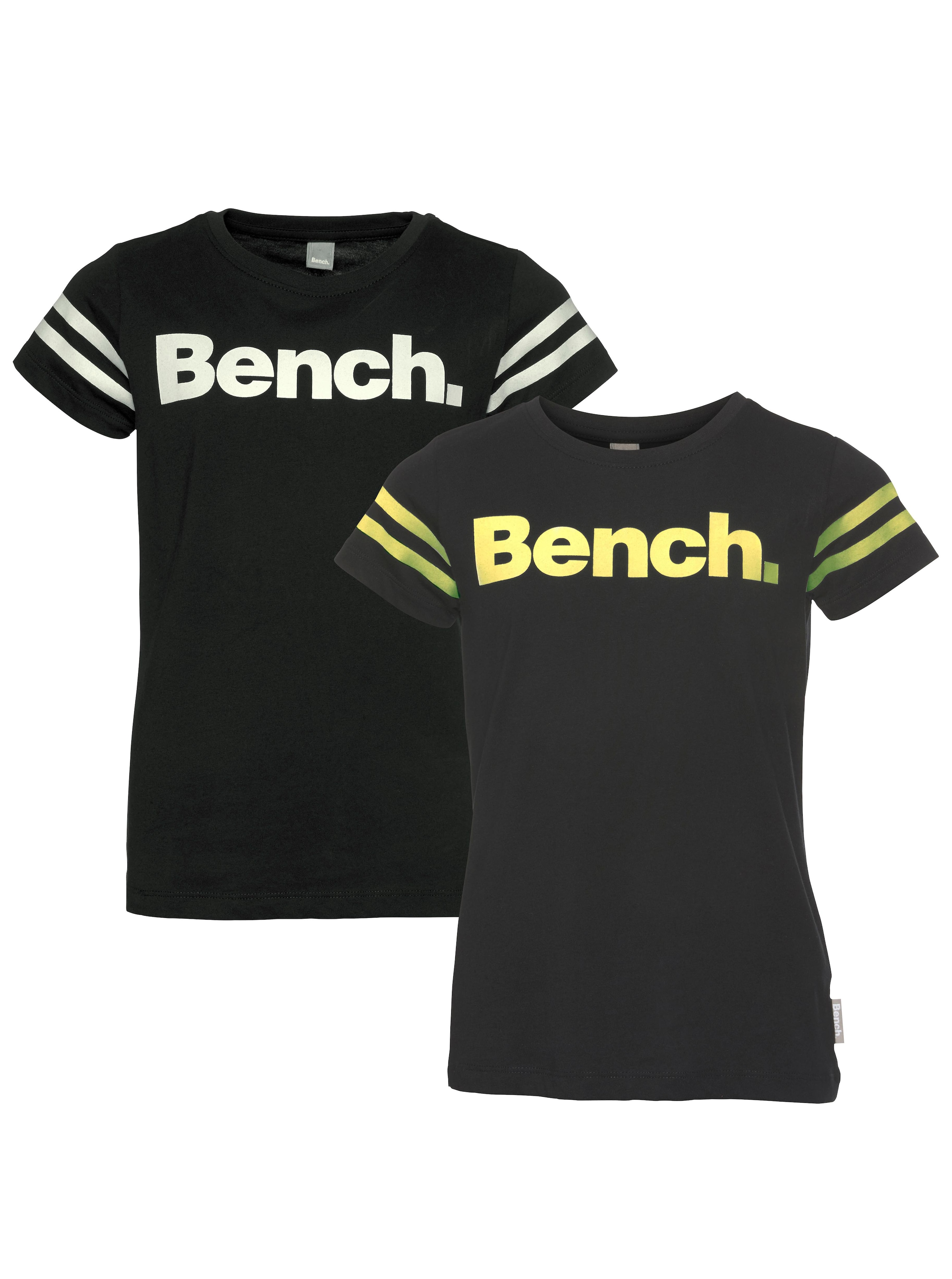 Bench. T-Shirt »Print mit im leuchtet online Dunkeln«, Streifen am Ärmel OTTO bei