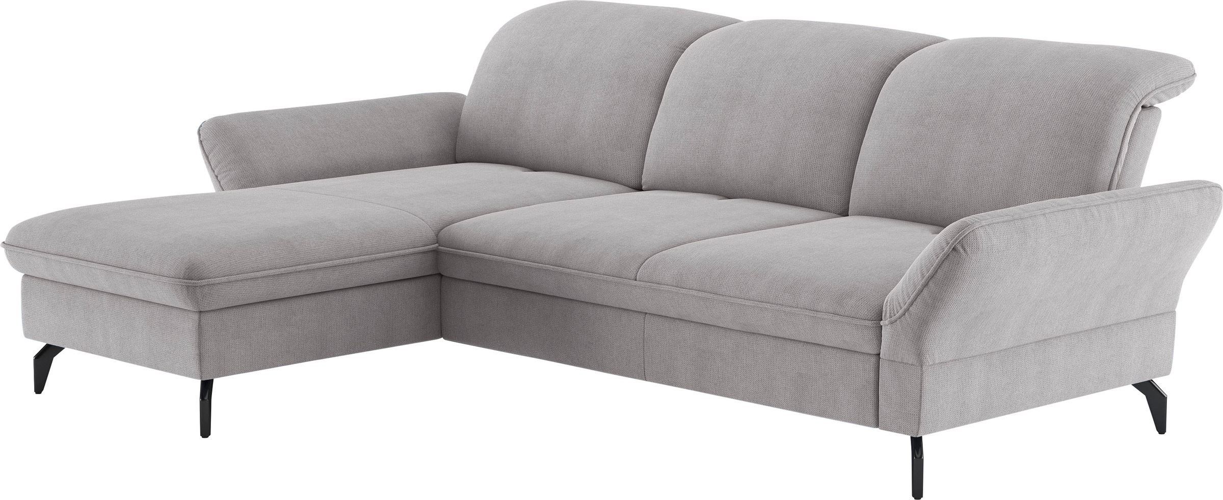 sit&more Ecksofa »Leandro L-Form«, Wahlweise mit Bett-, Kopfteil - und Armlehnfunktion, sowie Bettkasten