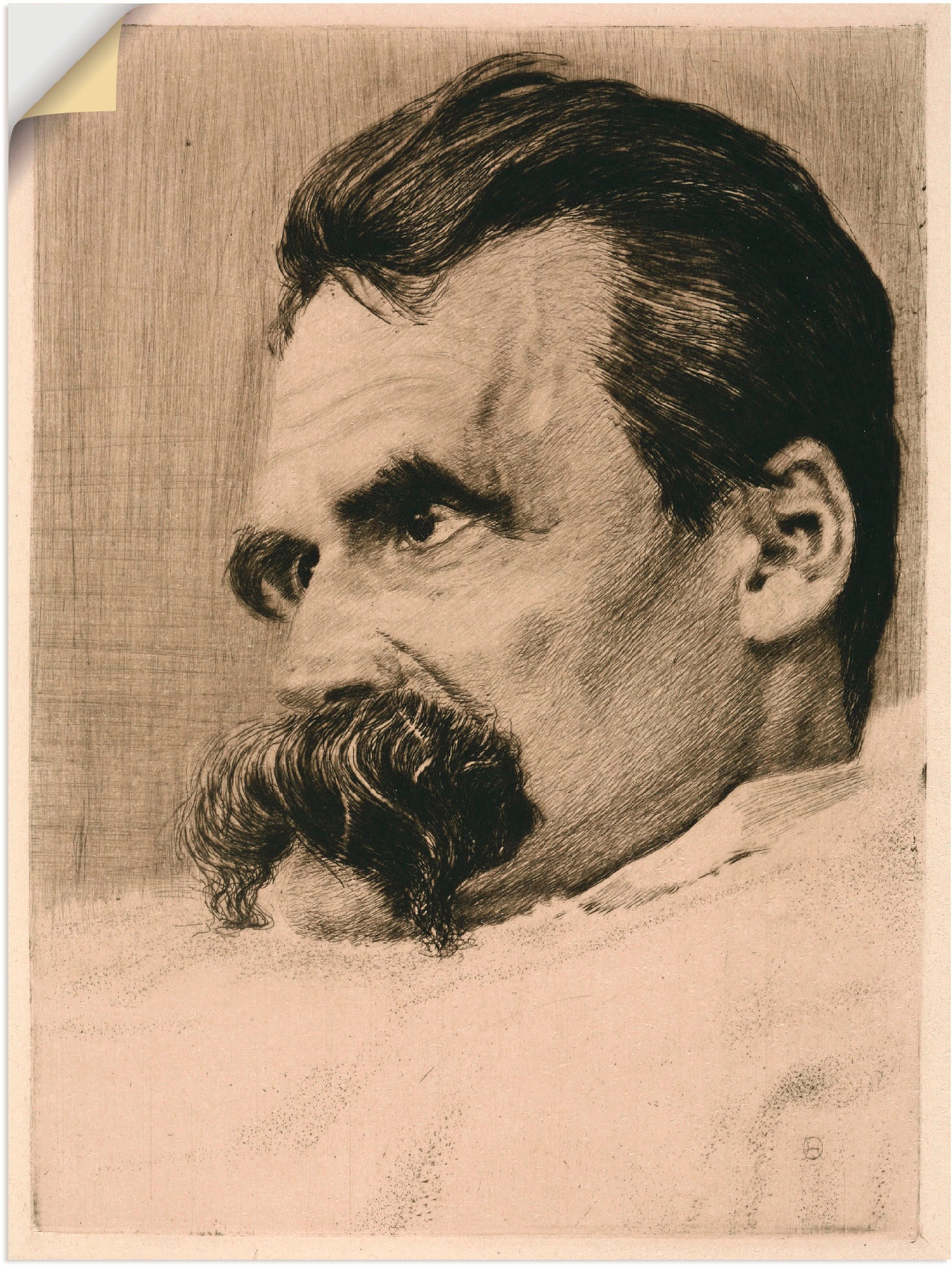 Artland Wandbild »Friedrich Nietzsche. 1899«, Menschen, (1 St.), in vielen Größen & Produktarten -Leinwandbild, Poster, Wandaufkleber / Wandtattoo auch für Badezimmer geeignet