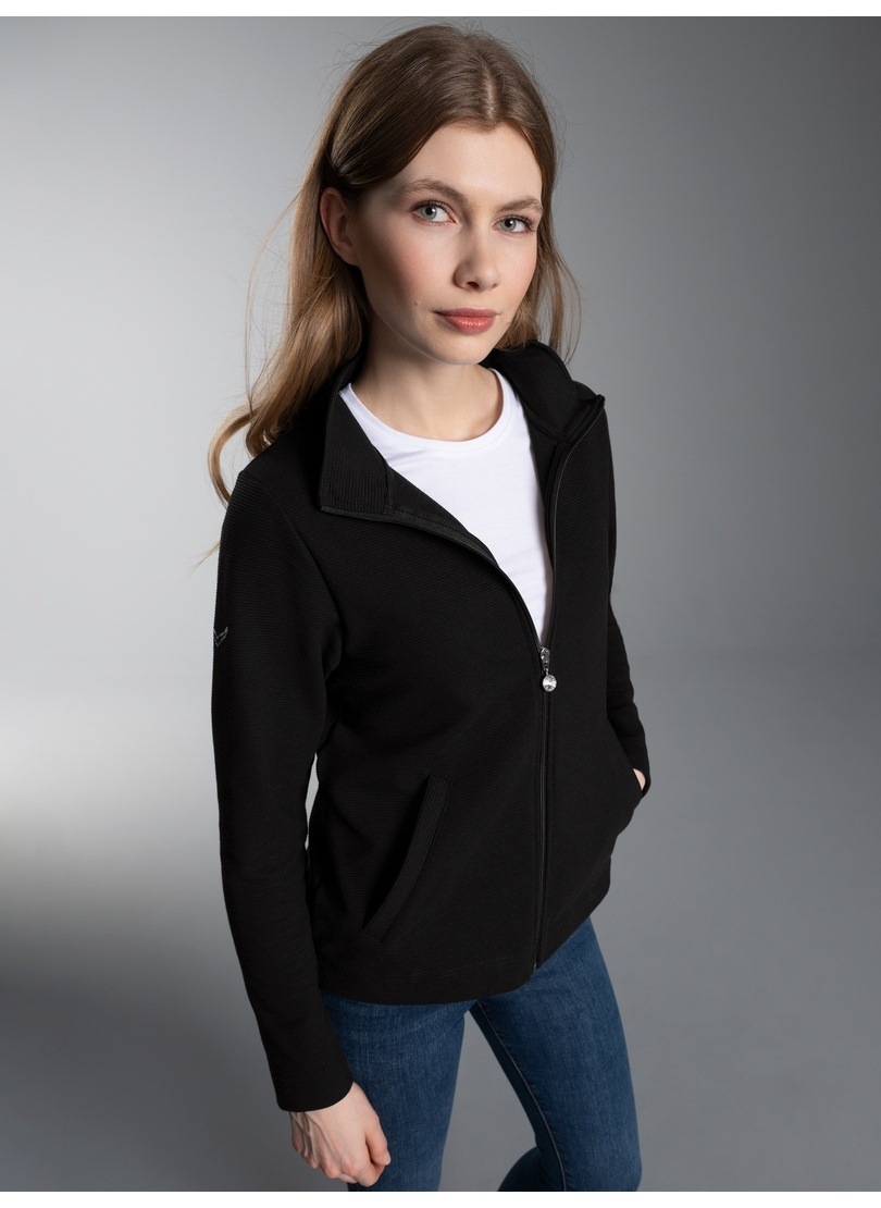 Trigema Sweatjacke »TRIGEMA Jacke mit funkelnden Strass-Steinen« 1 Stk.