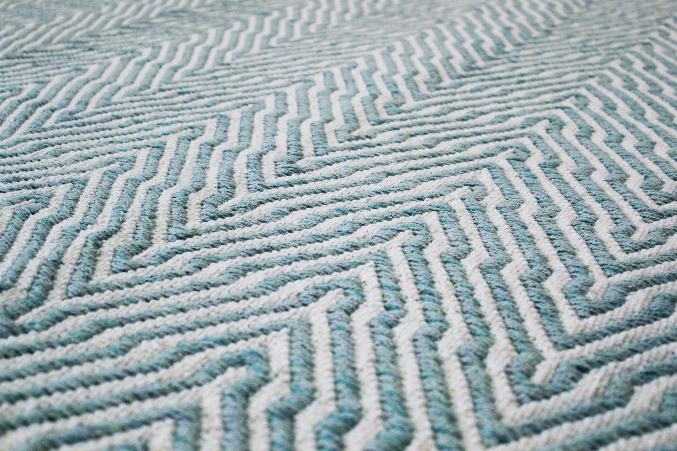 calo-deluxe Teppich »Luba 433«, rechteckig, 7 mm Höhe, reine Baumwolle, handgewebt, Wohnzimmer, Kinderzimmer