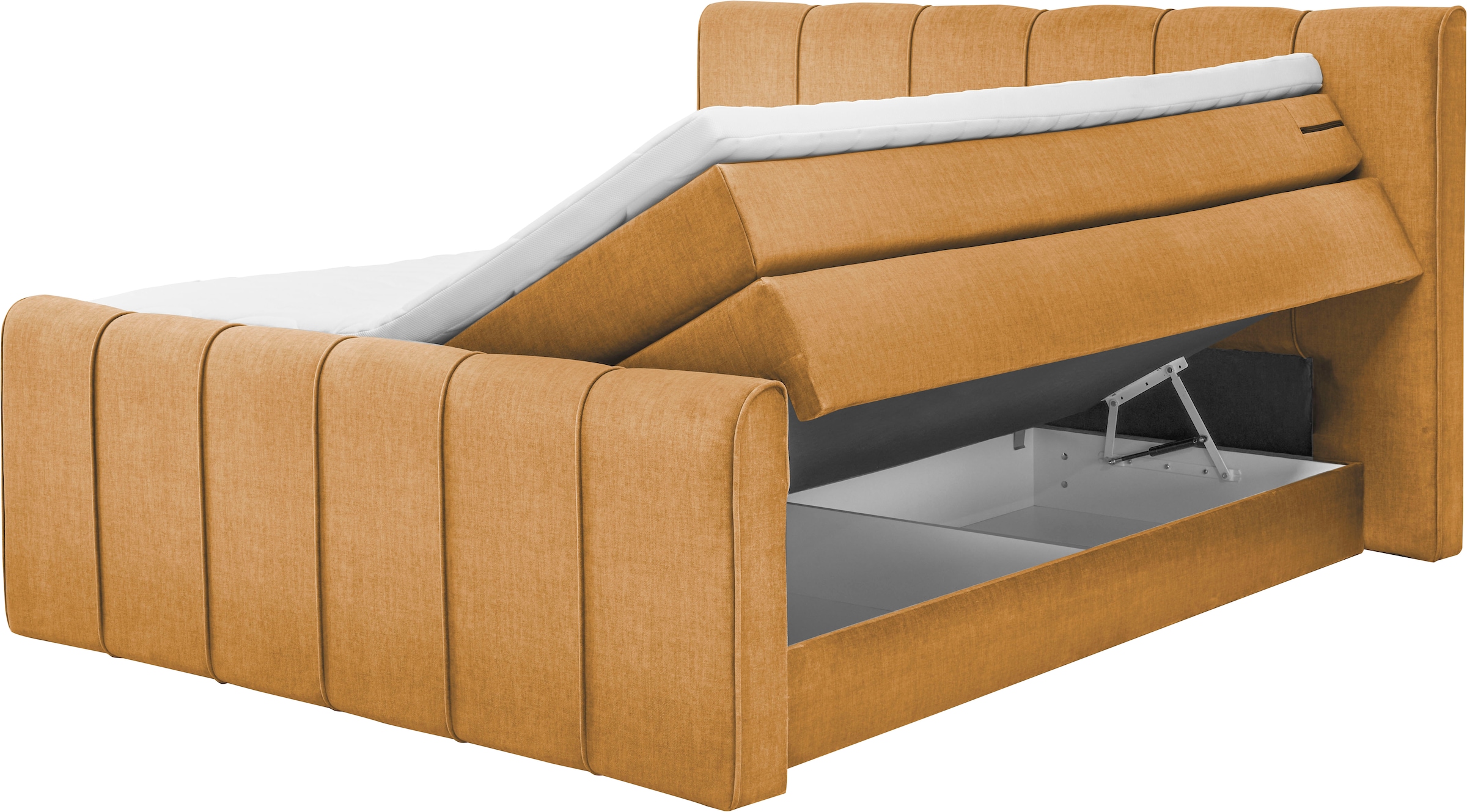 set one by Musterring Boxspringbett »Fairfield« mit Bettkasten, Kopfteil mit Keder, Breite 160 cm oder 180 cm