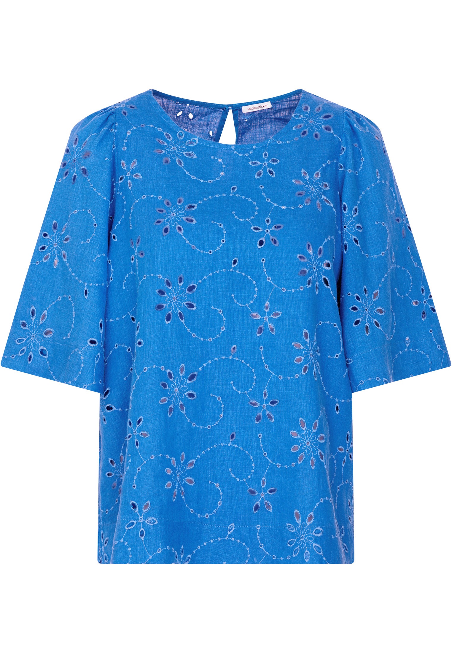 seidensticker Shirtbluse »Schwarze Rose« 1/2 Rundhals Stickerei