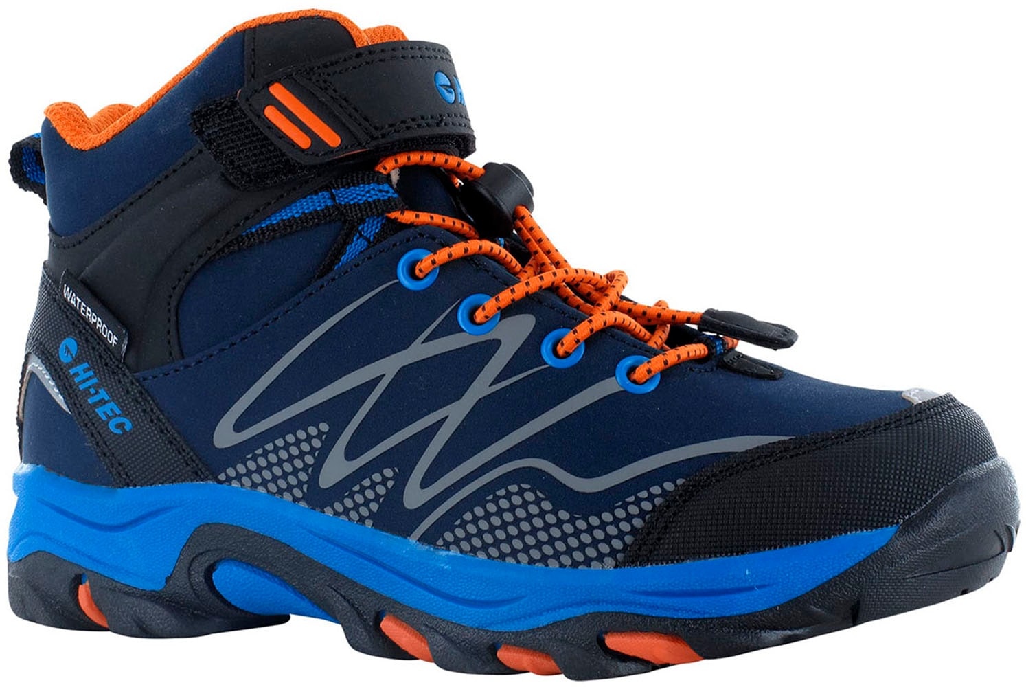 Hi-Tec Outdoorschuh »Hi-Tec Blackout Mid Wp Jr«, Klett-/Schnürkombination, wasserdicht