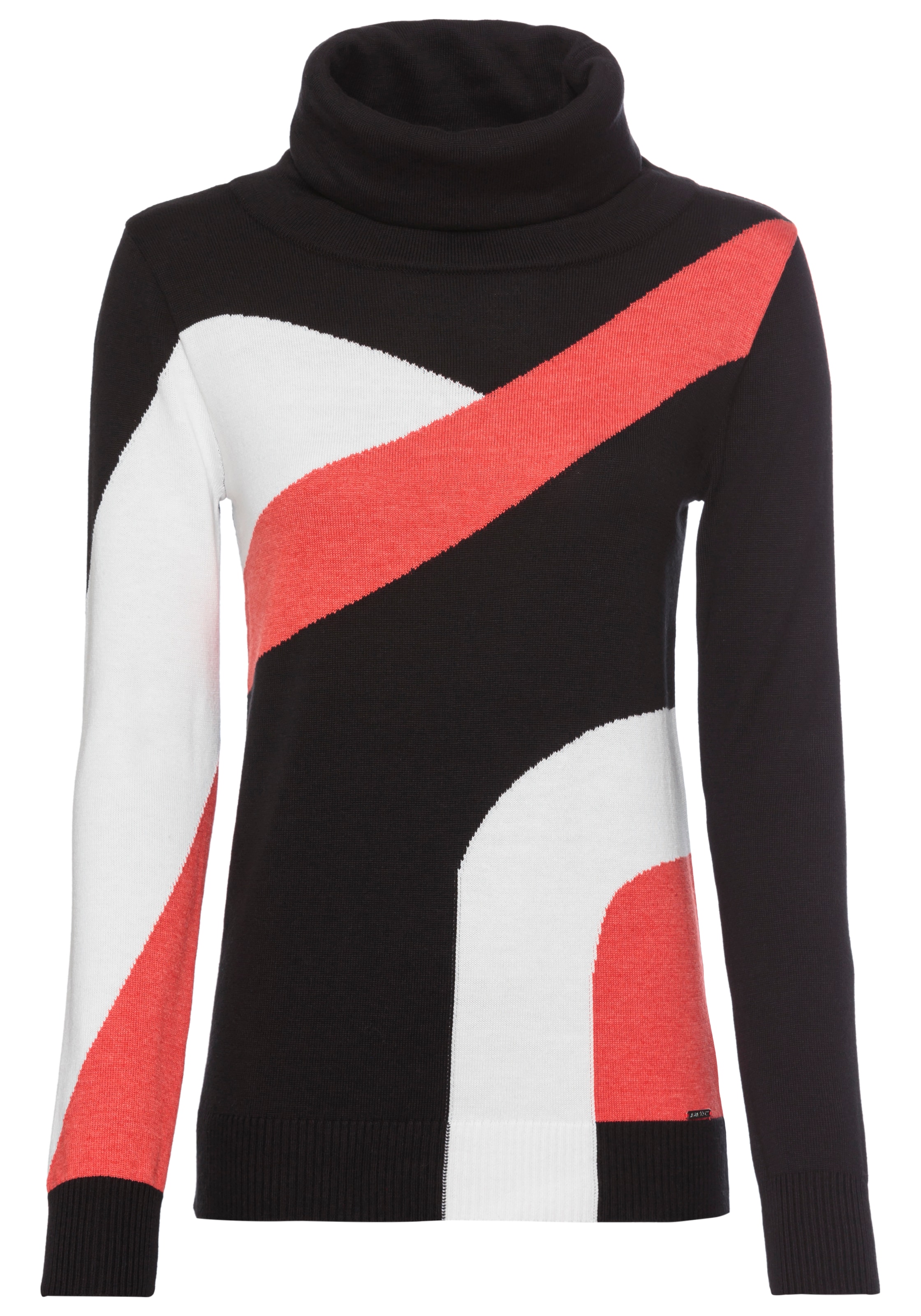 Laura Scott Schalkragenpullover, mit Colorblock - NEUE KOLLEKTION