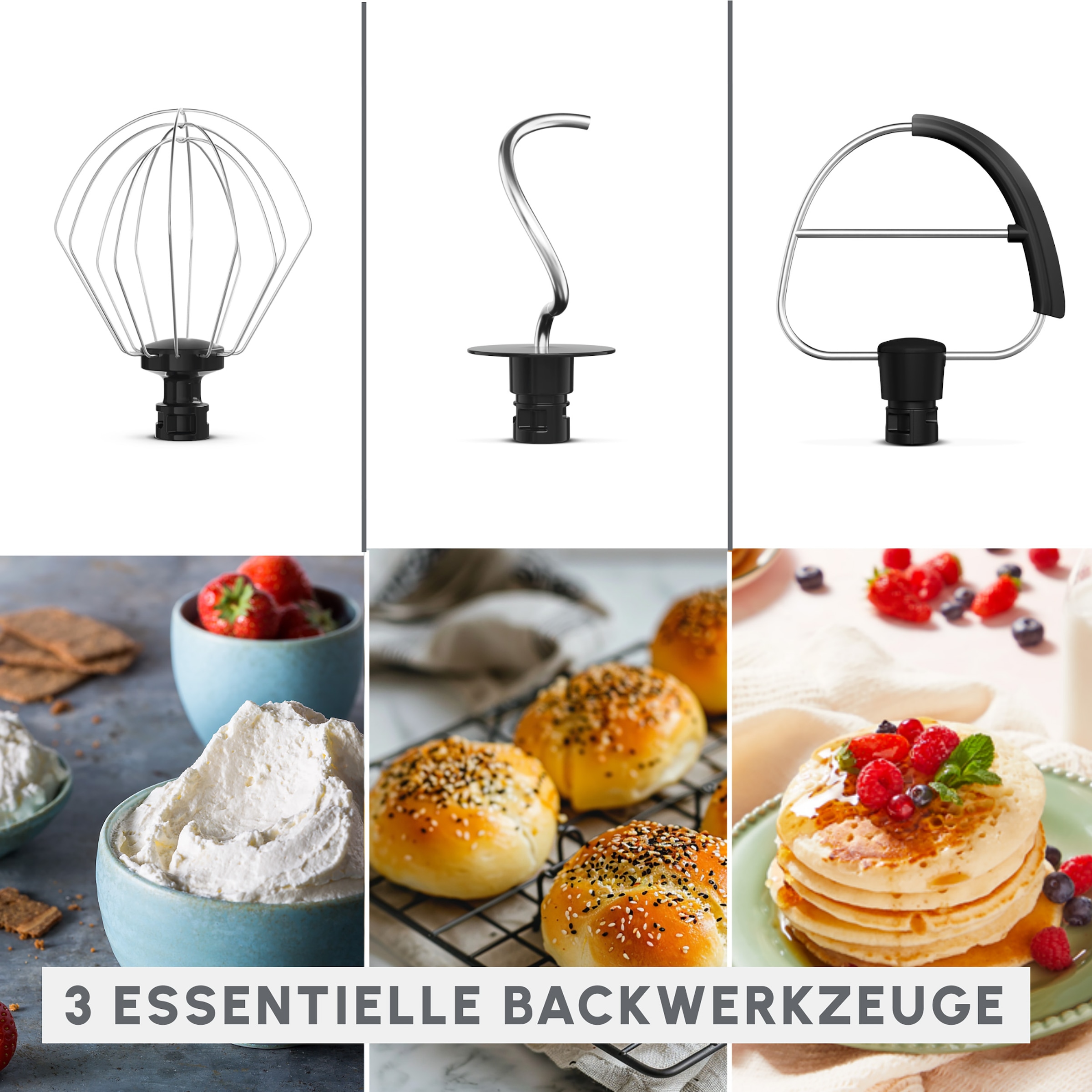 Tefal Küchenmaschine »QB140A Bake Easy«, 12 Geschwindigkeiten + Pulse, planetarisches Rührsystem, 3,5 L