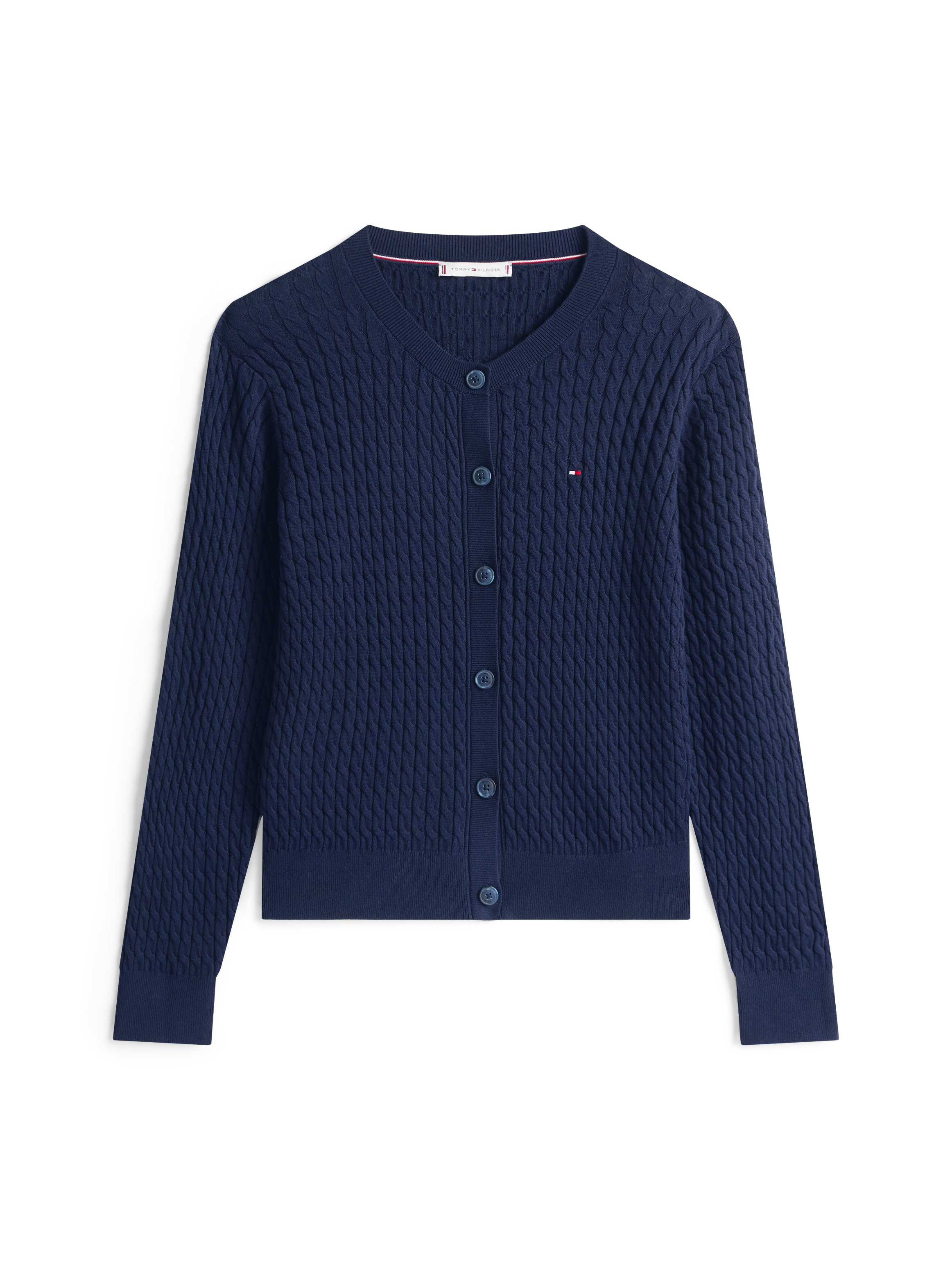 Tommy Hilfiger Strickjacke mit Zopfstrickmuster