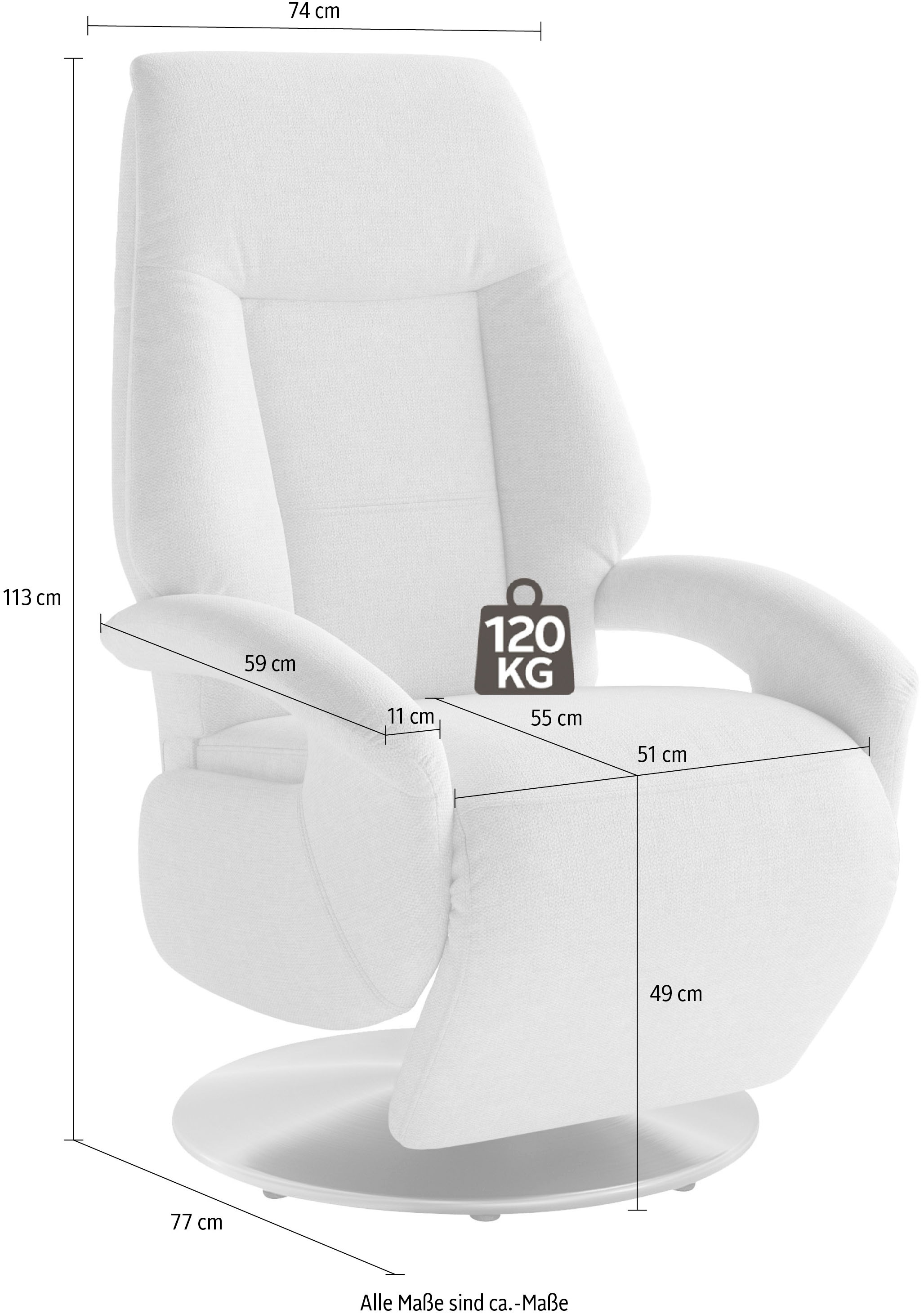 sit&more TV-Sessel »Enjoy« in Grösse S, oder M , oder L , wahlweise mit Motor und Aufstehhilfe