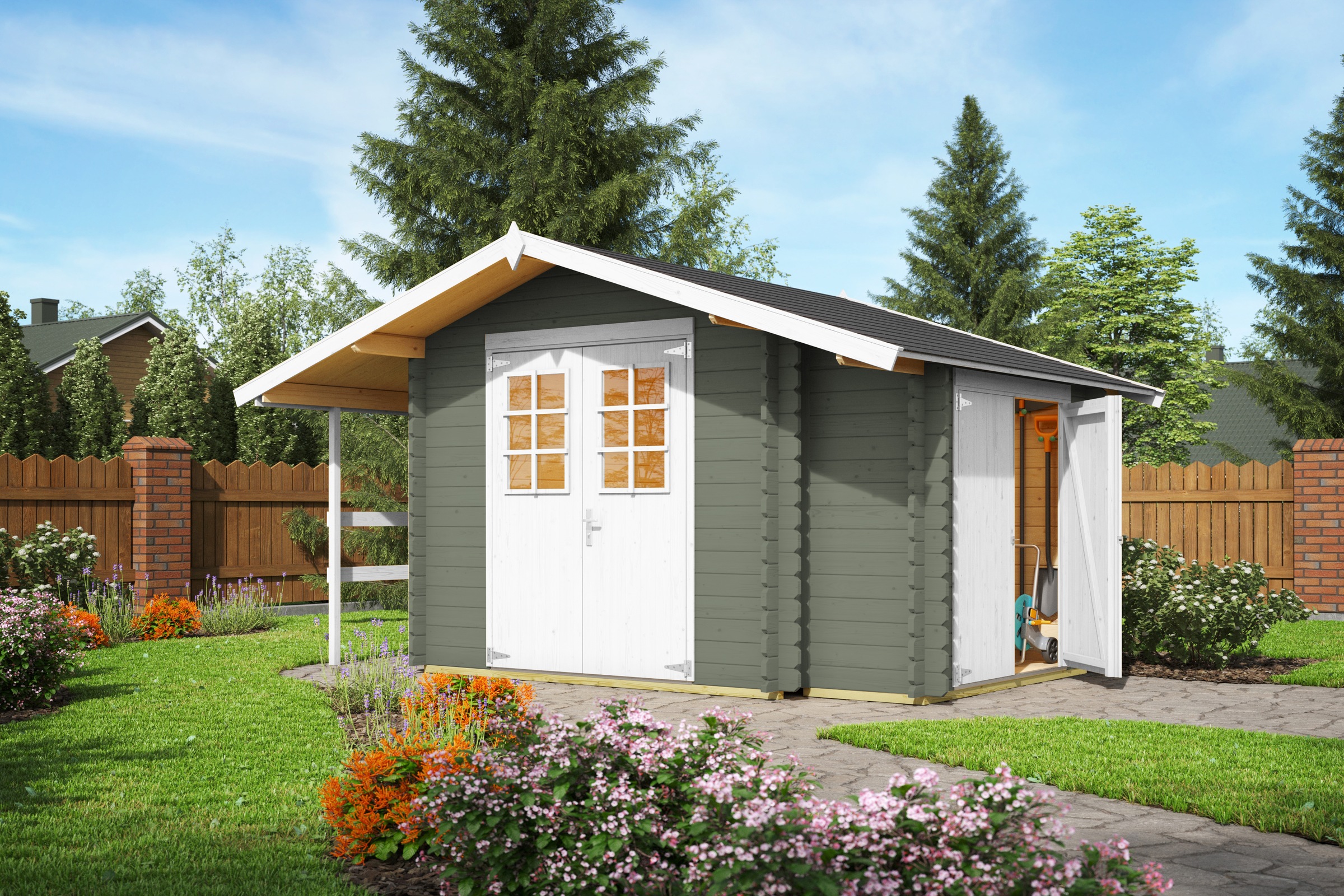 Nordic Holz Gartenhaus »Vilano 2« mit 3 getrennten Bereiche