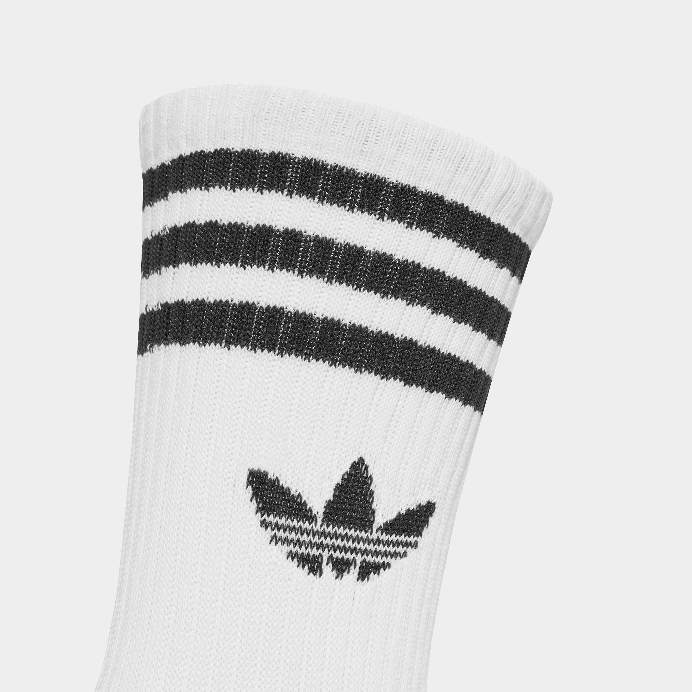 adidas Originals Sportsocken »3-STREIFEN CREW 3ER-PACK« 3 Paar tlg. für Laufen, knöchellang, mit 3-Streifen und Trefoil Logo