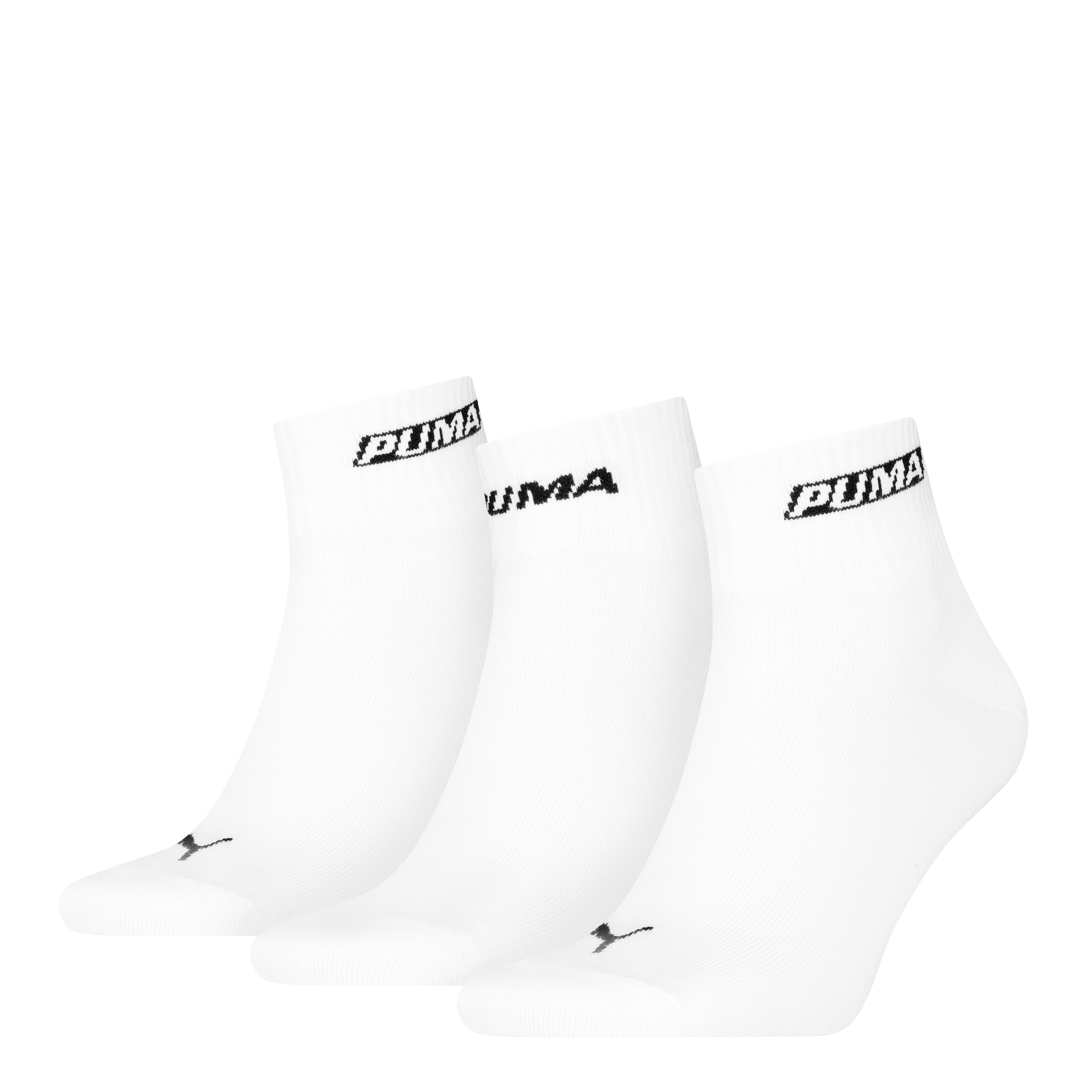 PUMA Kurzsocken »PUMA UNISEX LOGO STACKING QUARTER« 3 Paar, 