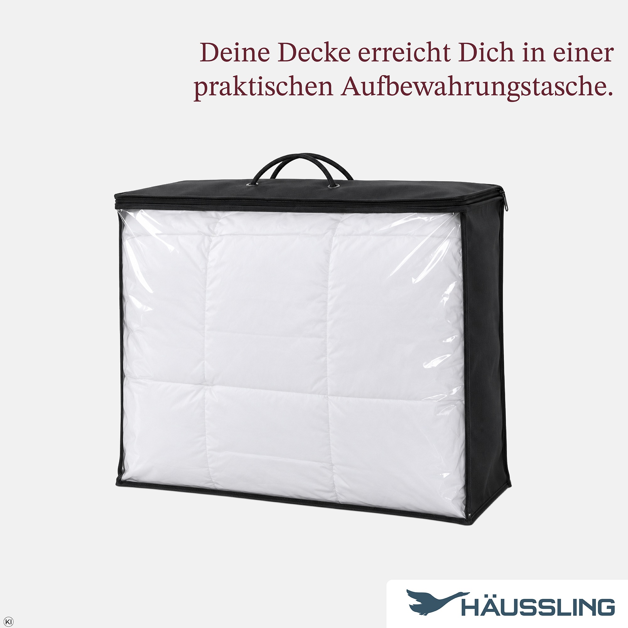 Haeussling Daunenbettdecke + Kopfkissen »Swiss Royal« Bettdecken-Set mit Kopfkissen, 135x200 oder 155x220 cm, Sommer, Winter