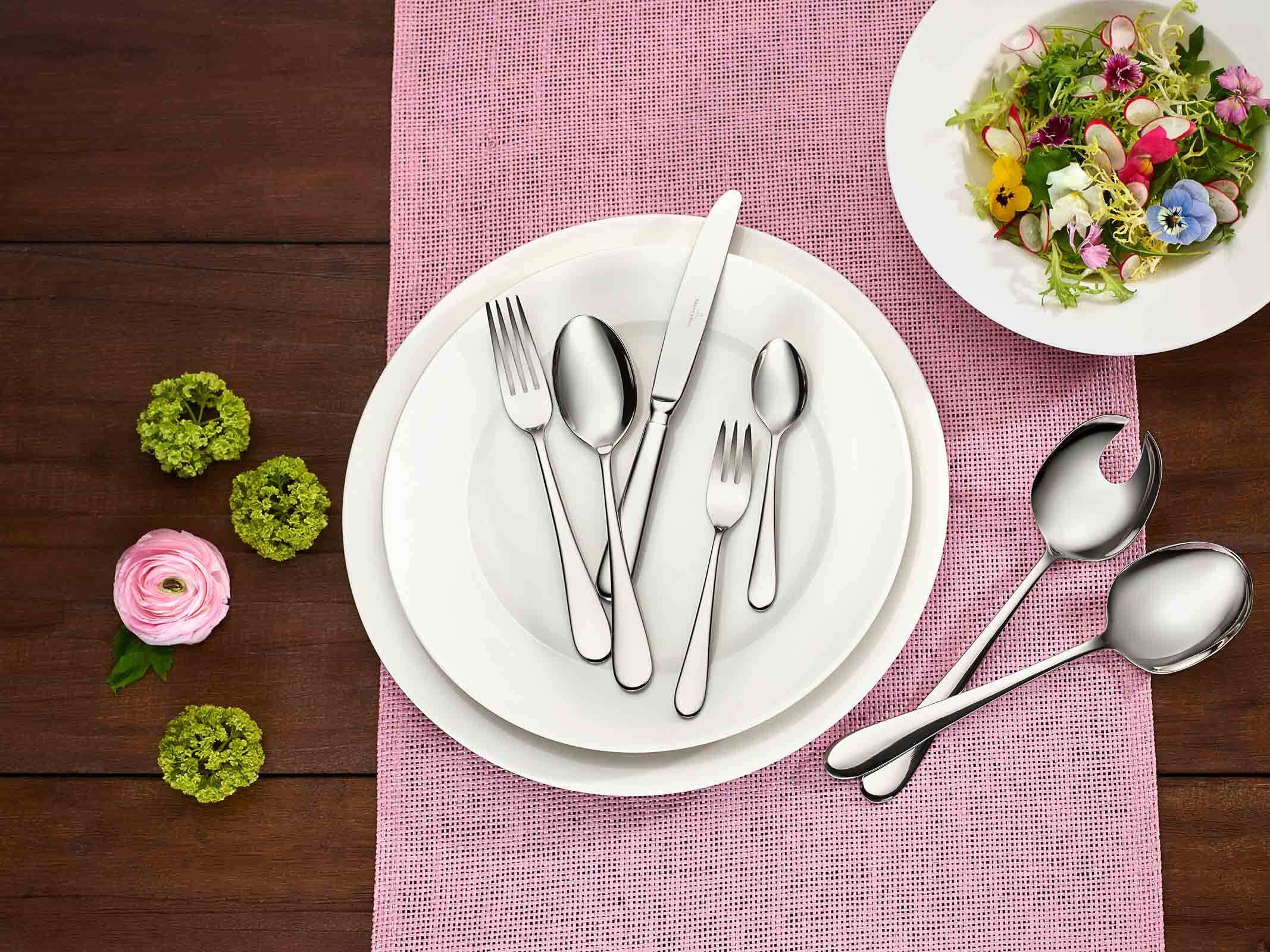 Villeroy & Boch Tafelgabel »Kuchengabel Oscar 15,8 cm 6er Set edelstahl« Spülmaschinenfest