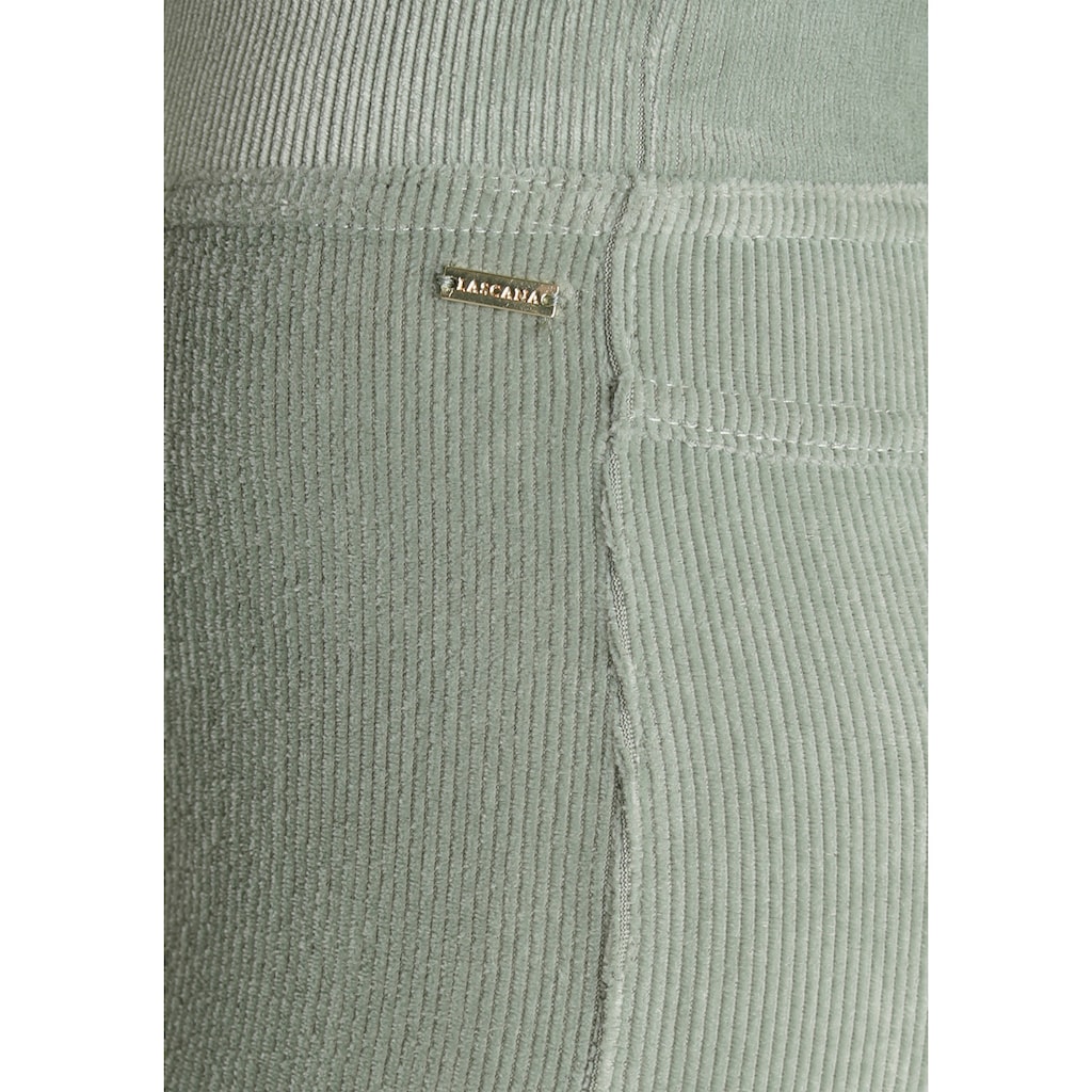 LASCANA Leggings, aus weichem Material in Cord-Optik, Loungewear