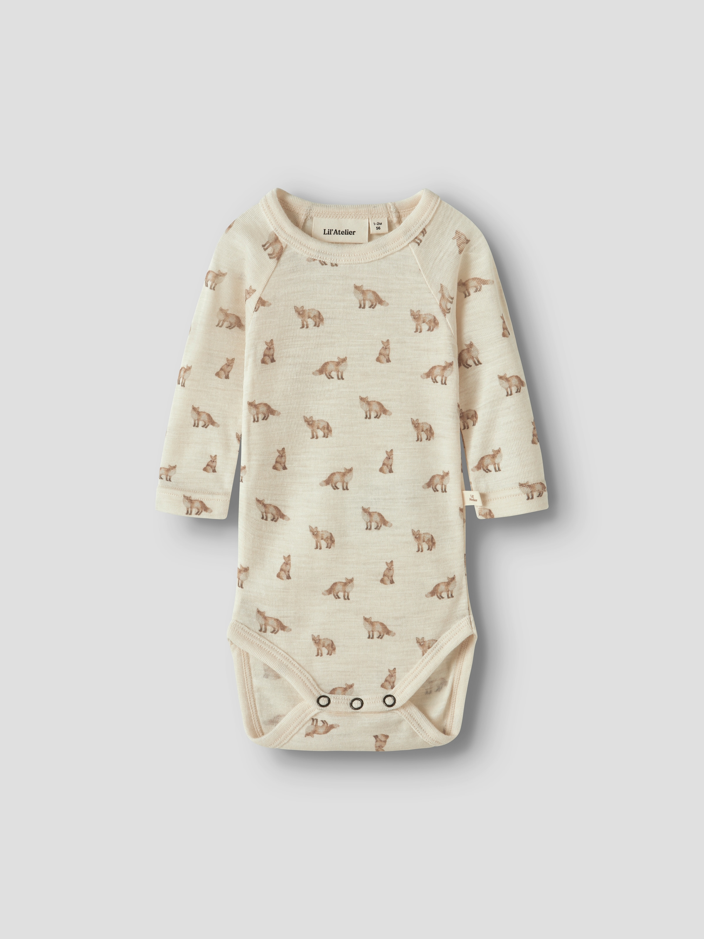 Lil' Atelier Langarmbody »NBMNALU WO LS SLIM BODY LIL NOOS« mit hohem Wollanteil, weich und wärmend