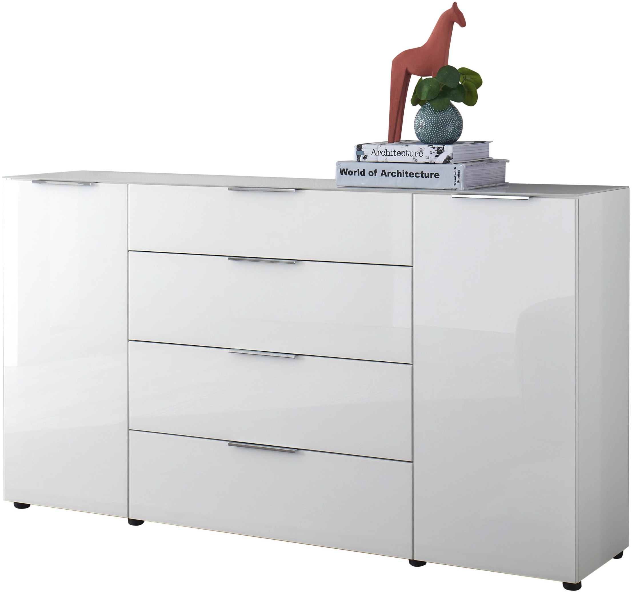HBZ Kommode »Santorin, BxHxT 180x99x40 cm«, (1 St.), Breite 180cm, Softclose für Türen und Schubkästen, Melaminbeschichtung