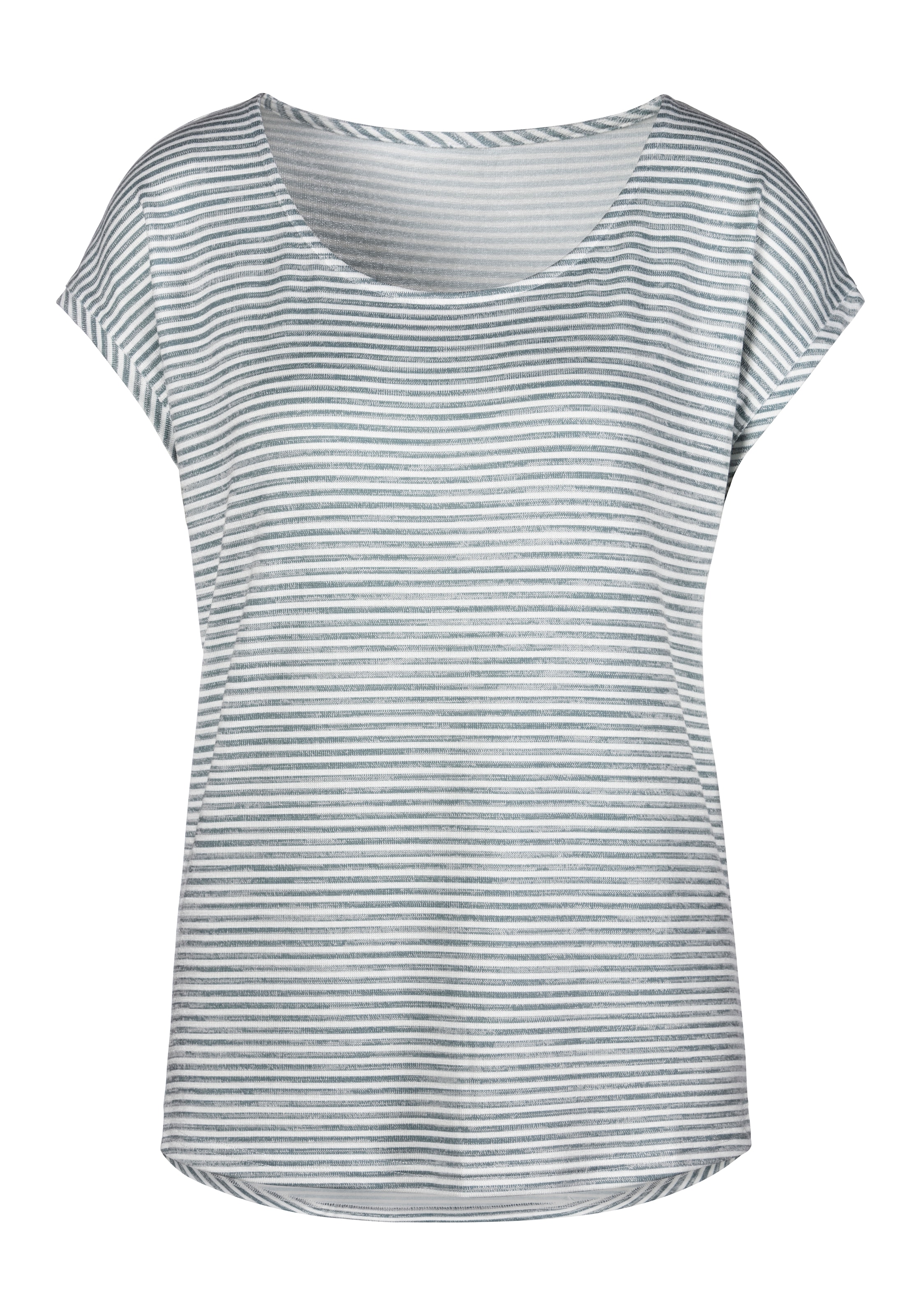 Vivance Kurzarmshirt »mit Streifendesign«, aus weicher Viskose-Qualität