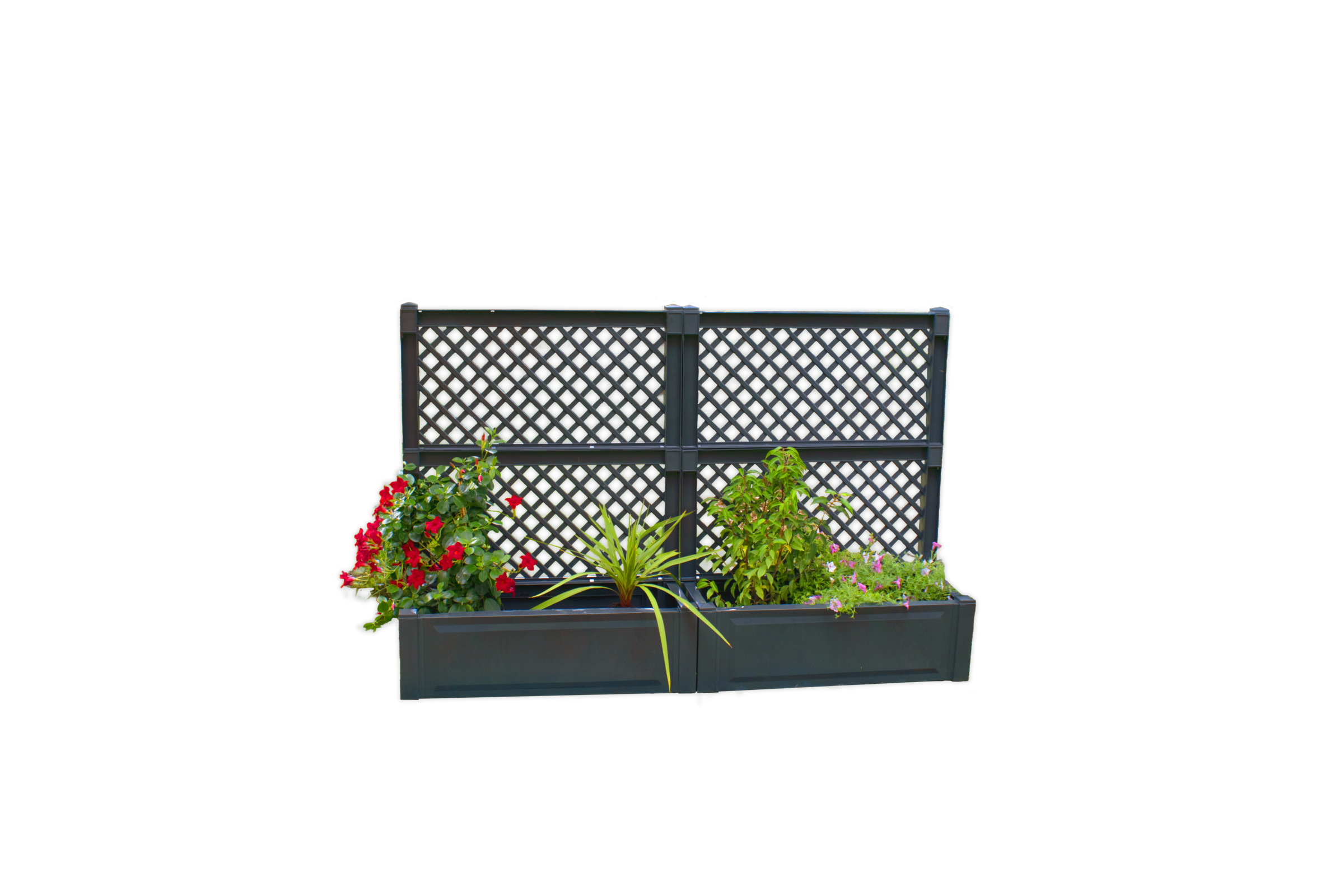 KHW Spalier 2er-Set Pflanzkasten groß 100 cm mit Spalier