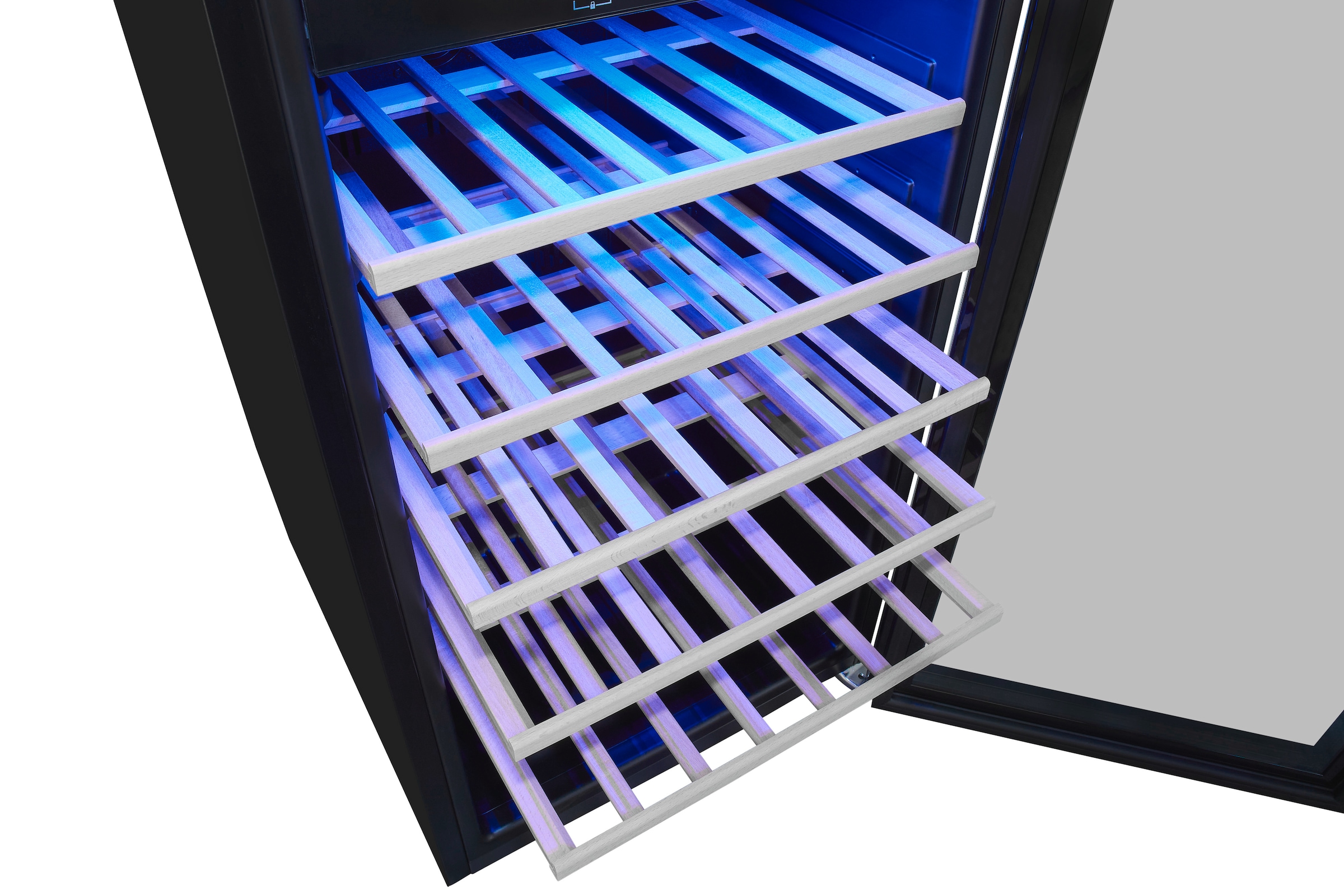 exquisit Weinkühlschrank »WS2-78-GTE-160G«, für 78 St. Standardflaschen á 075l, Digitale Temperaturanzeige