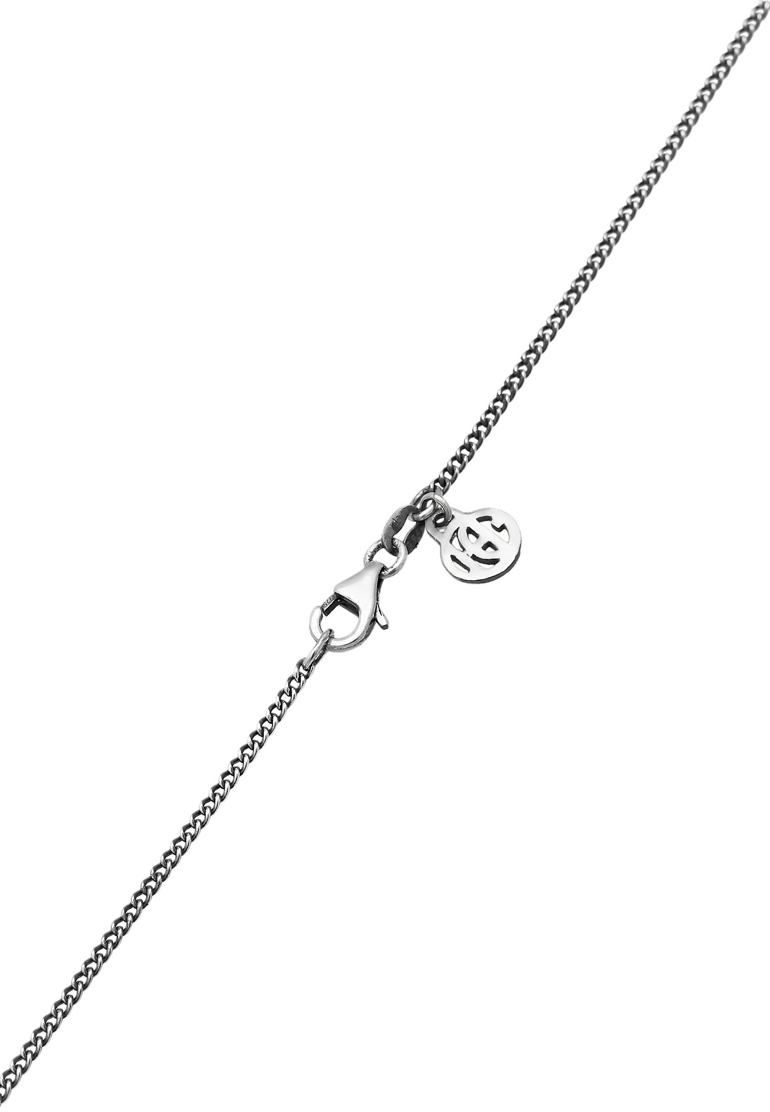 HAZE & GLORY Kette mit Anhänger »Halskette Diamant - Black Diamond Shield 925 Silber«