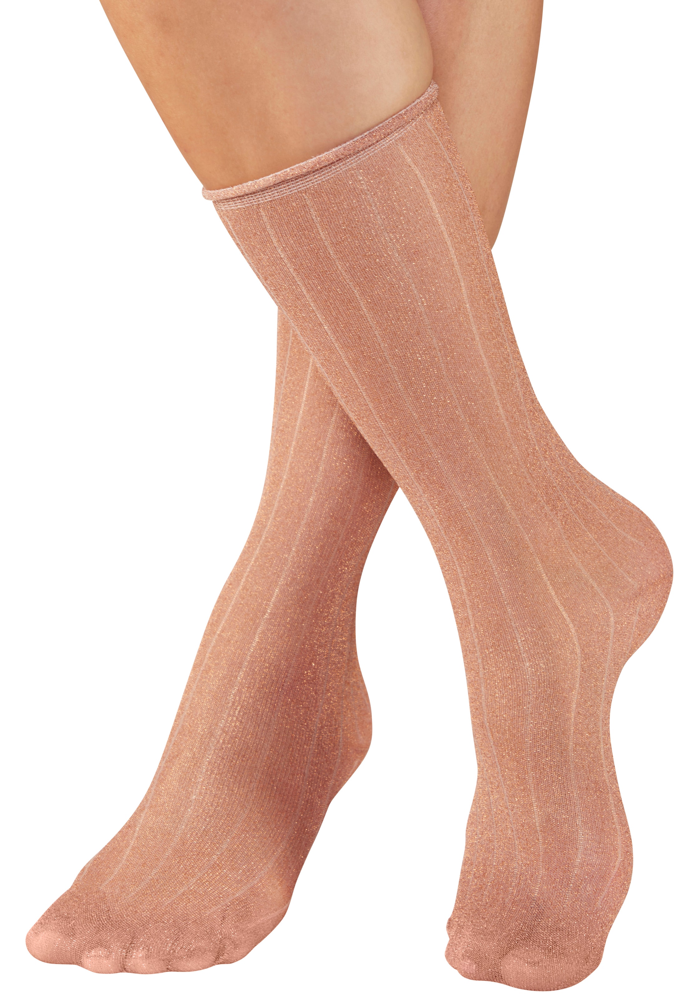 Copenhagen Studios Langsocken Packung, 2 Paar tlg. transparent und mit Glitzer