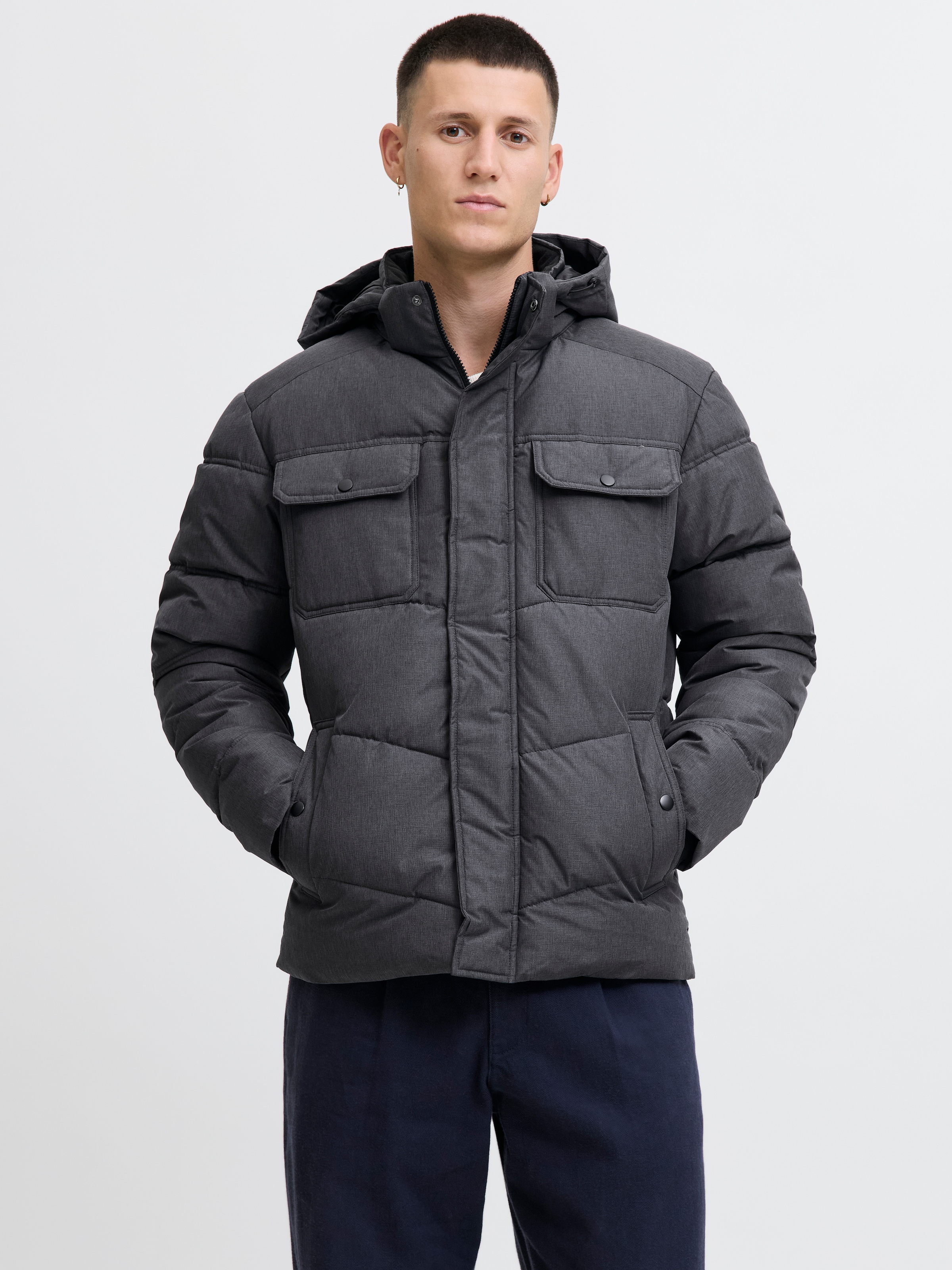 Jack & Jones Steppjacke »JJMORGAN PUFFER JACKET« mit Kapuze