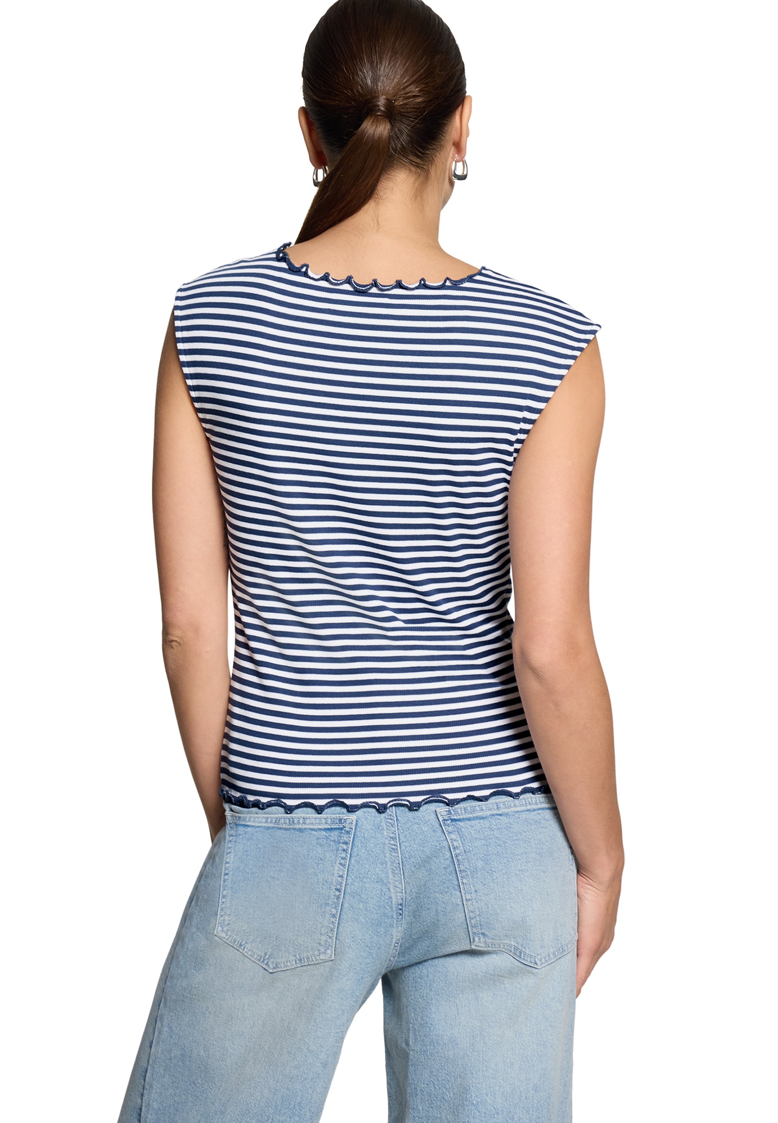 Zero Shirttop »Halbarm-Shirt mit Raffung«