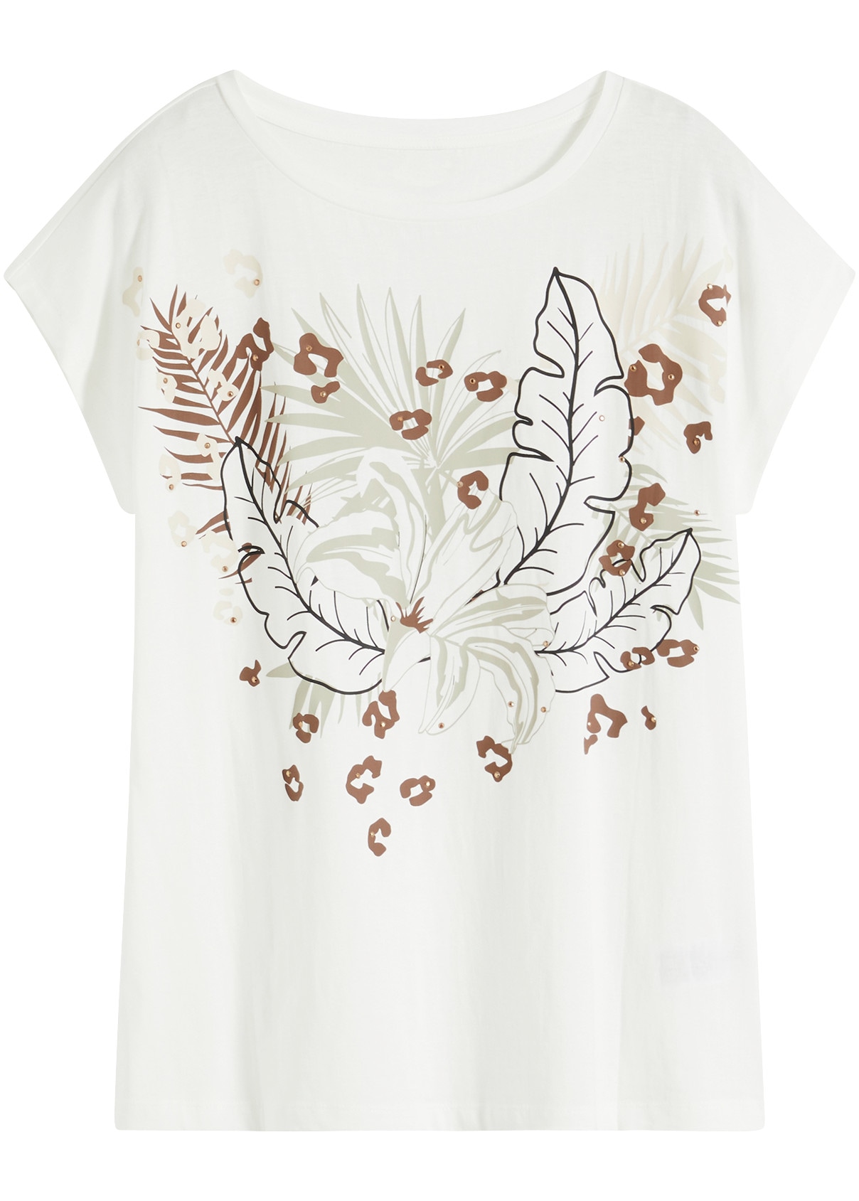 bonprix T-Shirt aus reiner Baumwolle, Loose Fit, mit Kurzarm-Design
