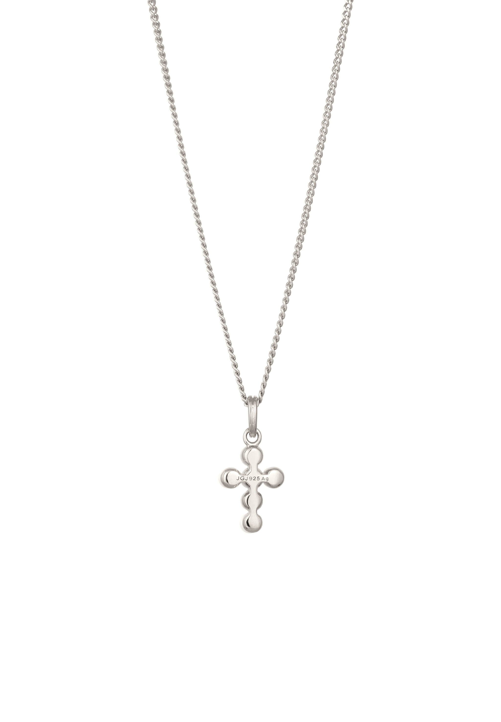 Elli Kette mit Anhänger »Halskette Kreuz mit Perlen von Swarovski® 925 Sterling Silber«