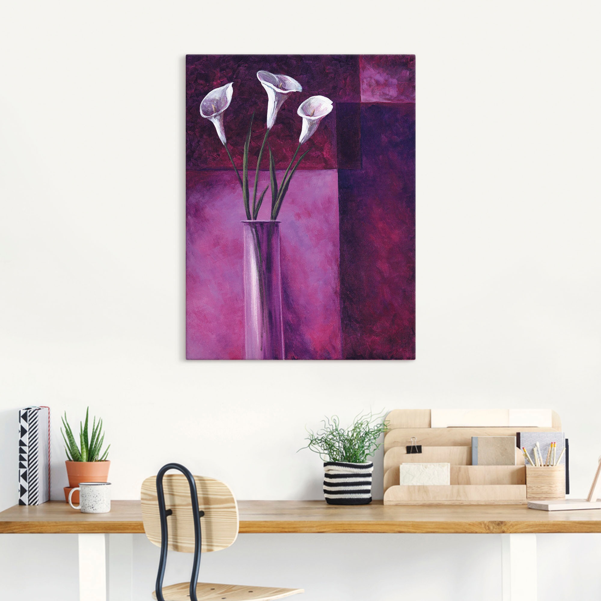 Artland Wandbild »Callas Lila«, Blumen, (1 St.), als Alubild, Outdoorbild, Leinwandbild in verschied. Größen