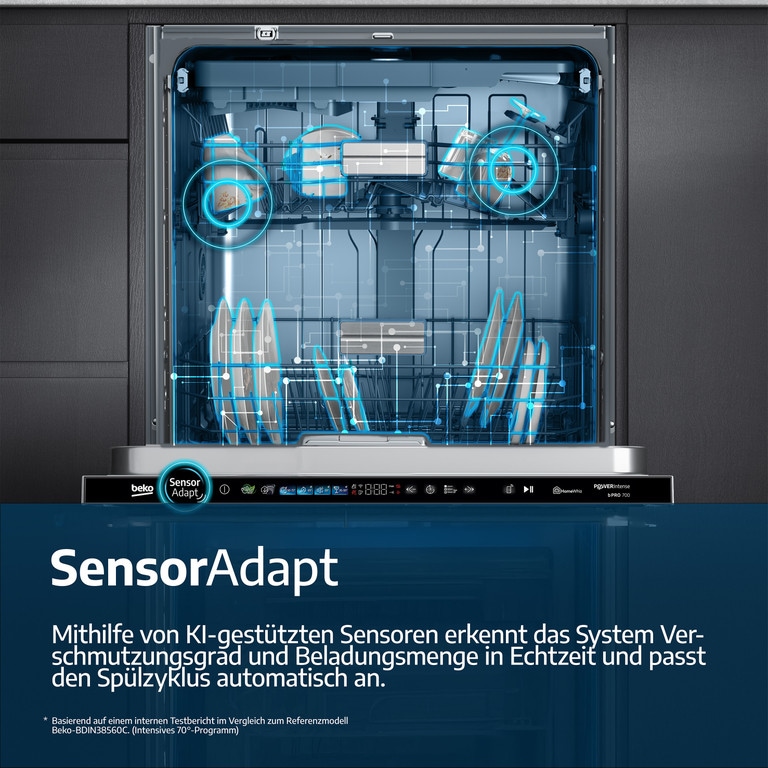 BEKO teilintegrierbarer Geschirrspüler »BDSN36561XP« 8,9 l 15 tlg. Maßgedecke