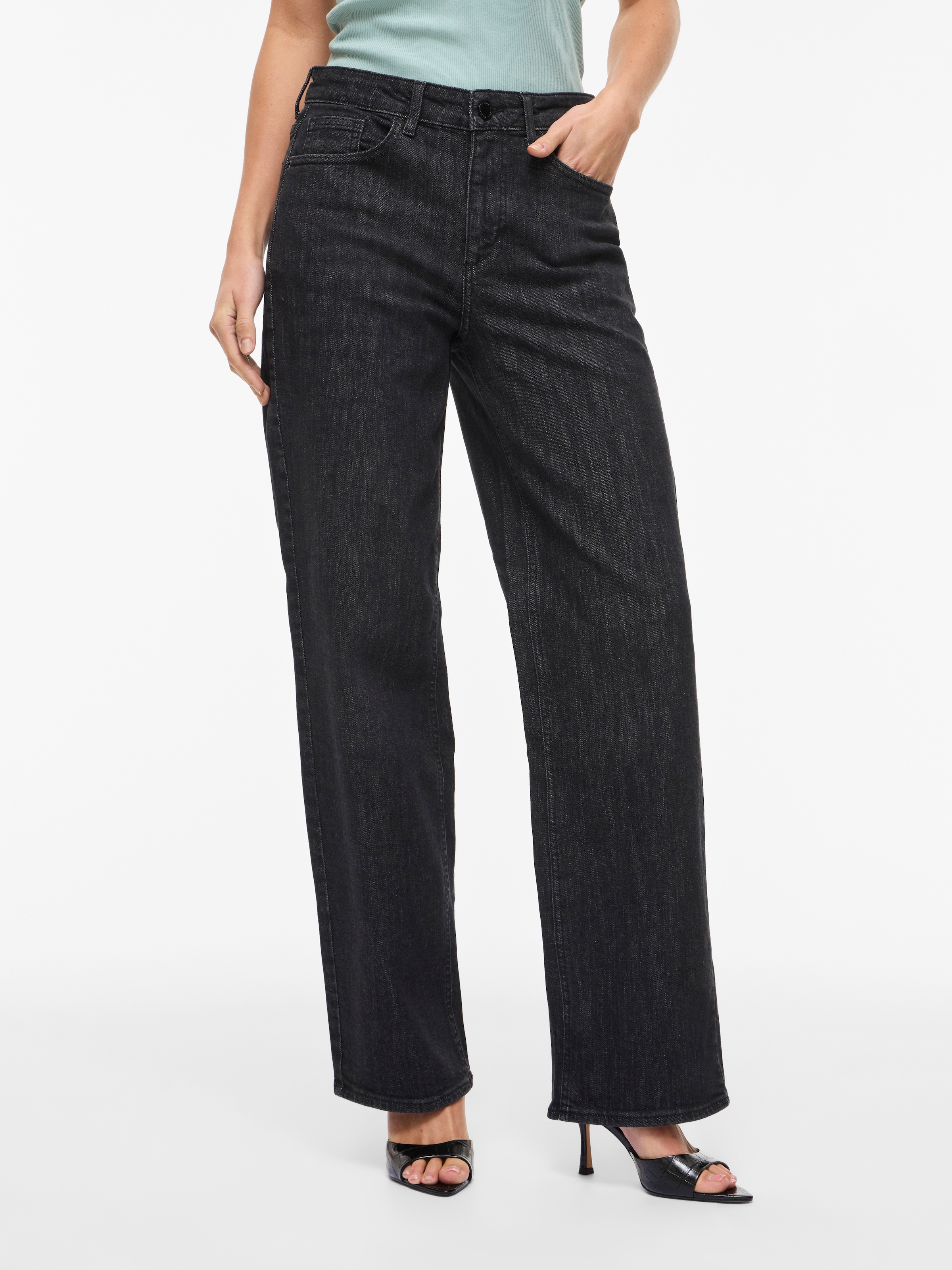 Vila Straight-Jeans »VILISA RW STRAIGHT JEANS ROS - NOOS« Baumwollmischung, regular waist, straight fit