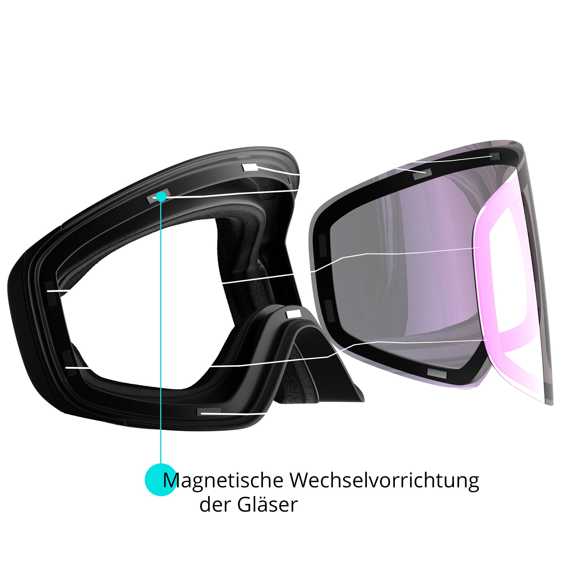 YEAZ Skibrille »Ski- und Snowboard-Brille TWEAK-X«