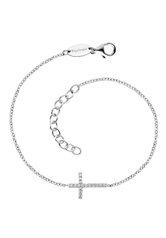 Silberarmband »Armband, Armkette, Kreuz, ERB-LILCROSS-ZI«