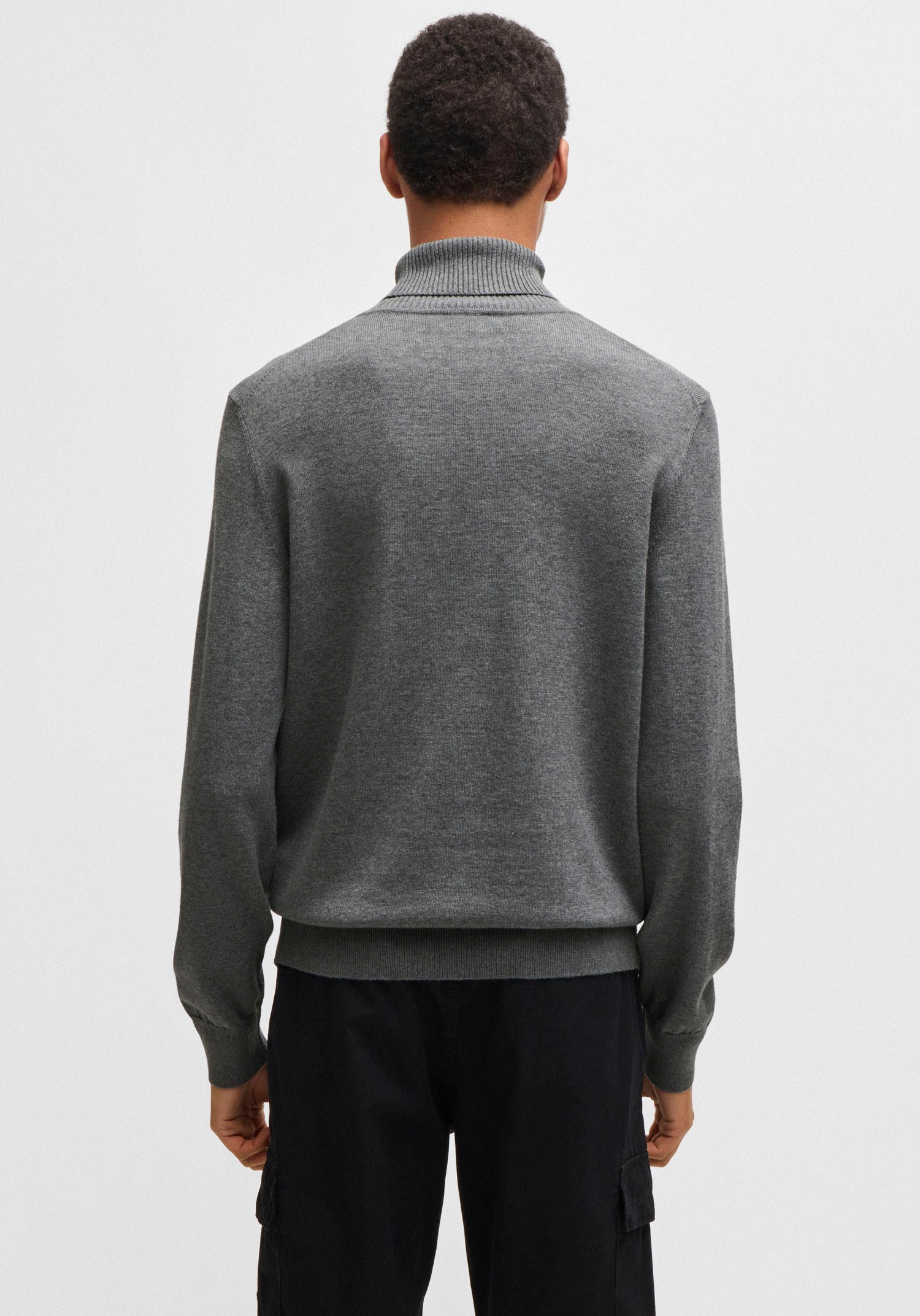 BOSS ORANGE Strickpullover »Akiro«, mit kleinem Stehkragen