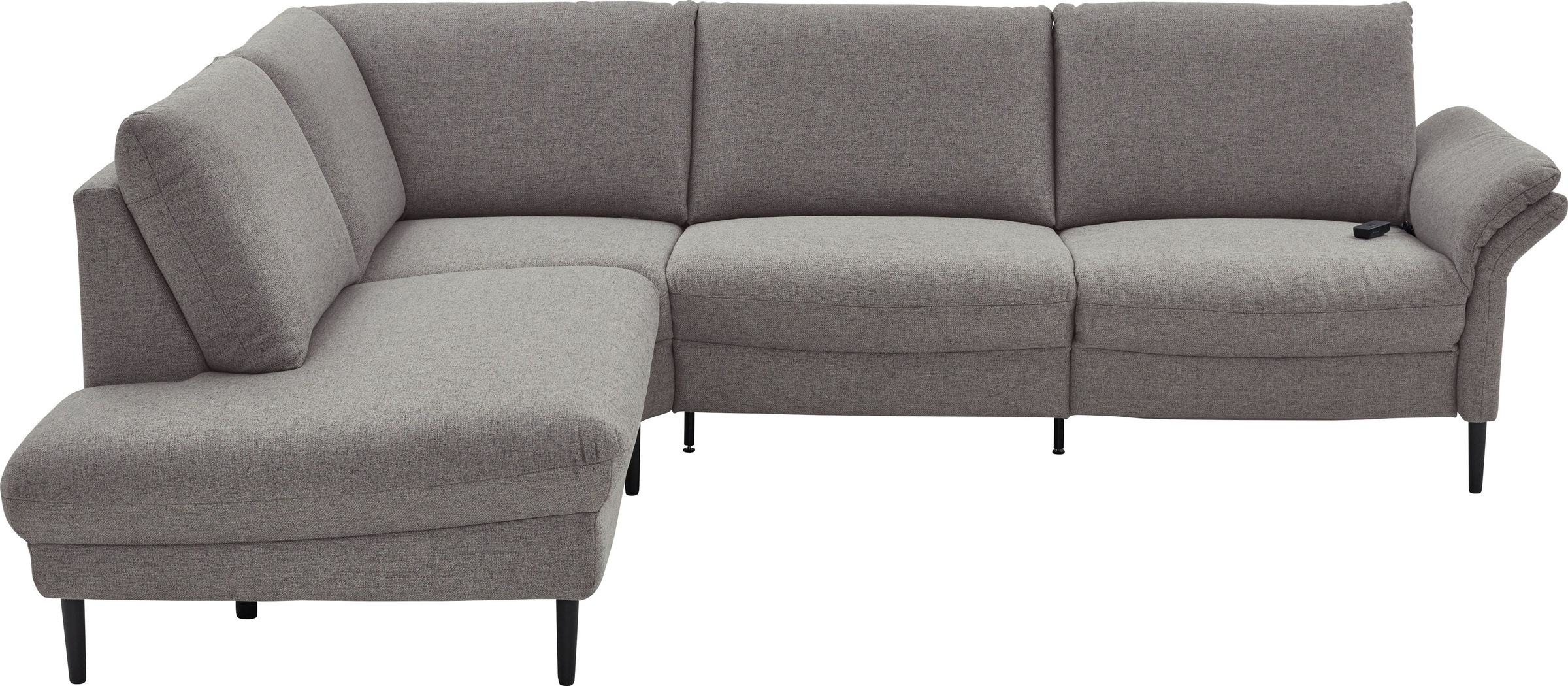 Home affaire Ecksofa »Sarsina: mit Tonnentaschen-Federkern, perfekt zum Entspannen L-Form« inklusive 2 motorischen Relaxfunktionen mit Herz-Waage-Beschlag