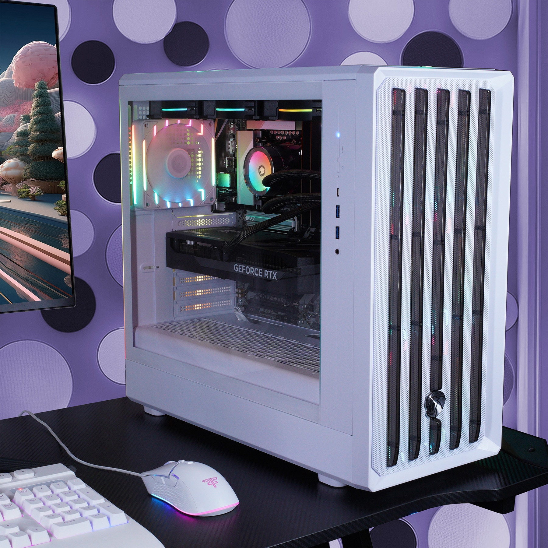 GAMEMAX Gaming-PC »CLAW WH 8104 AMD Ryzen 7 9700X 32GB DDR5 1TB SSD RTX 5070Ti« DDR5 RAM, Windows 11, Wasserkühlung