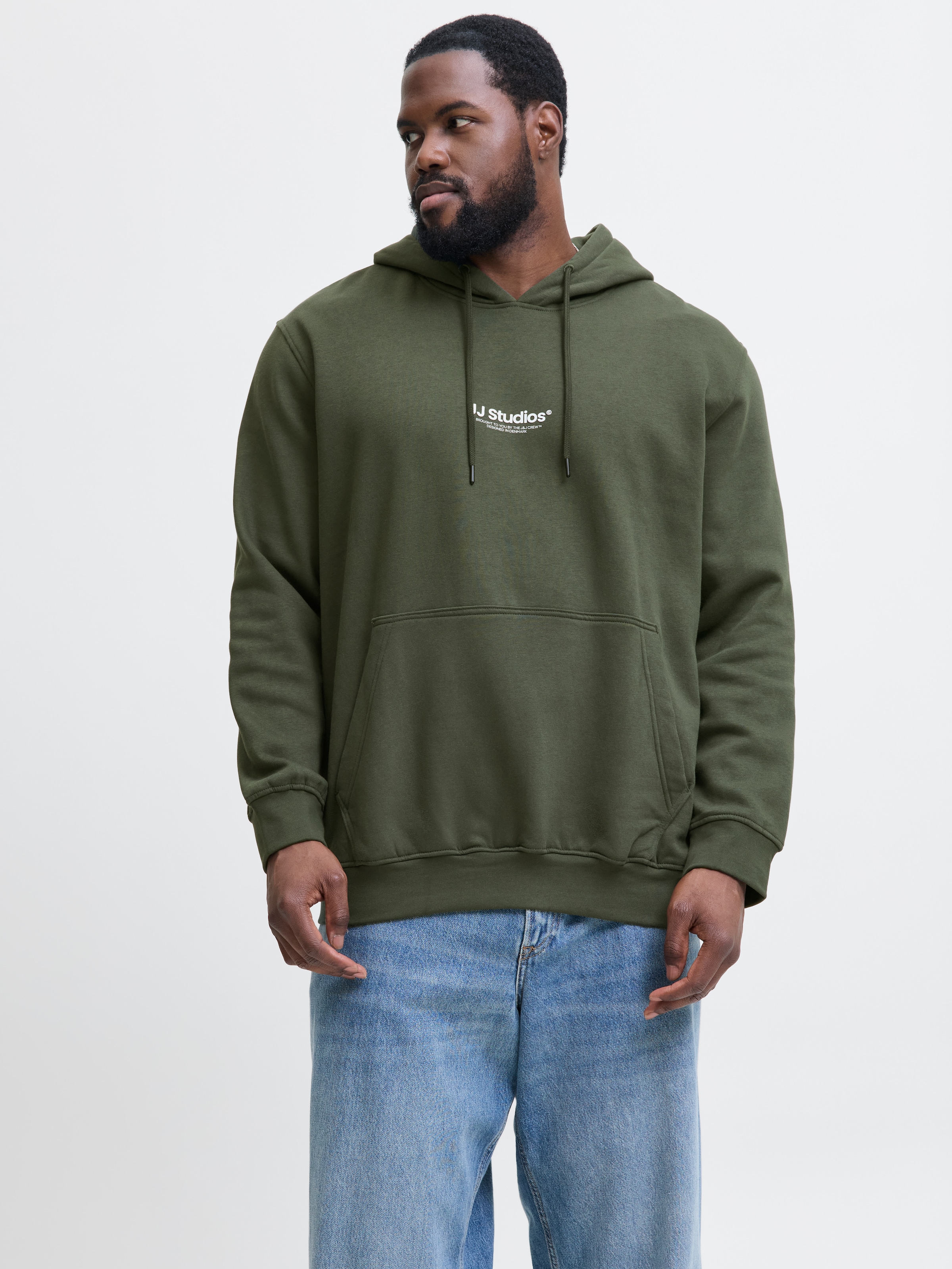 Jack & Jones PlusSize Kapuzensweatshirt »JJESOHO SWEAT HOOD NOOS PLS«, mit Logobranding
