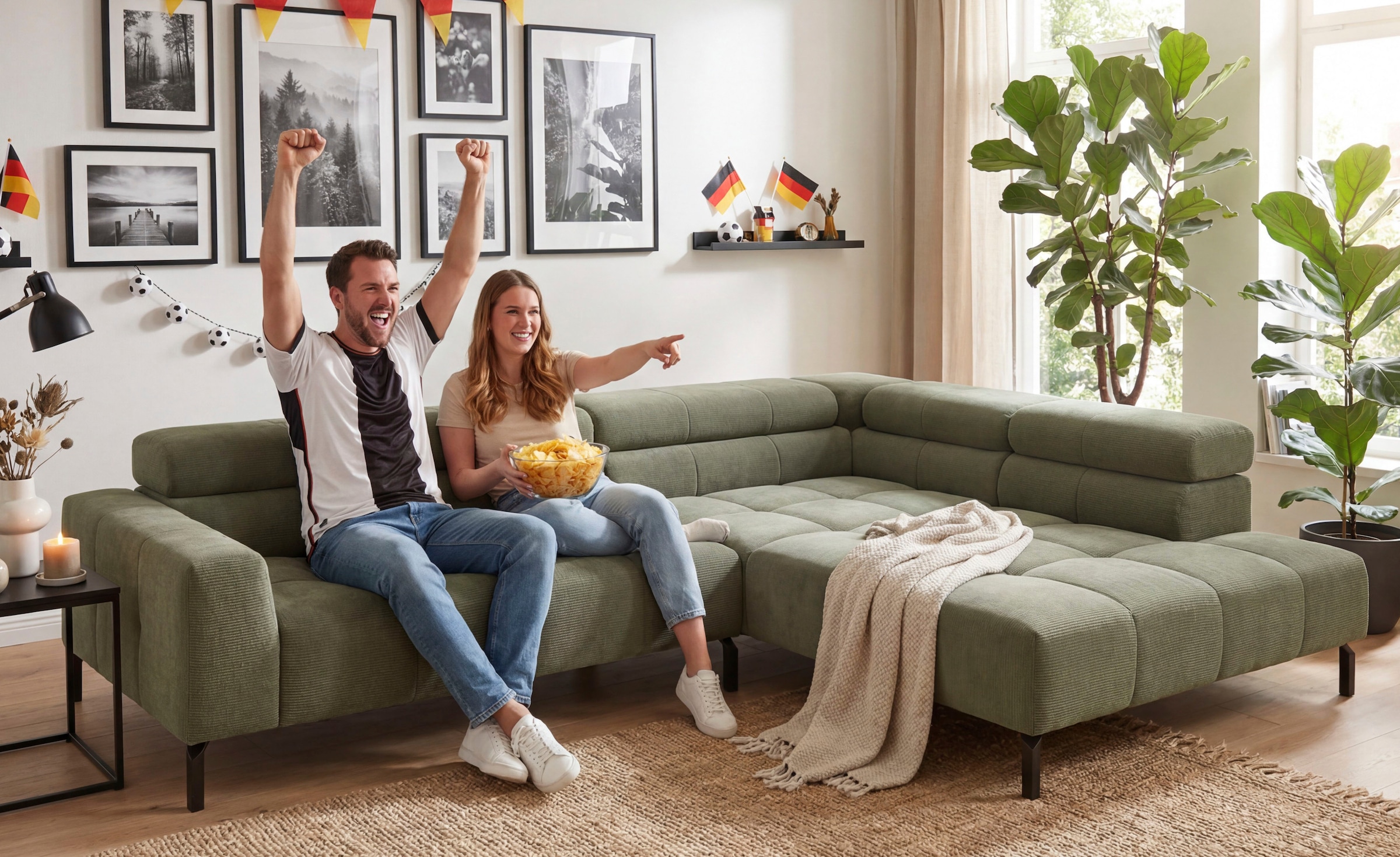 Home affaire Ecksofa »Claya, 311 cm breit, L-Form,  inkl. Kopfteilverstellung« ohne elektrischen Sitzvorzug