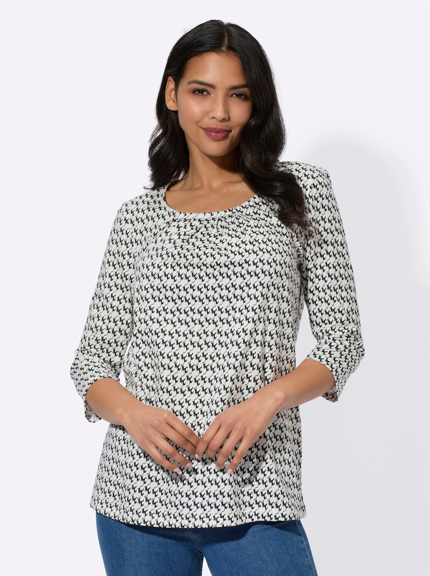 Classic Basics Damen 3/4-Arm-Shirt »3/4-Arm-Shirt« 1 Stk. tlg. in schwarz, Größe 50