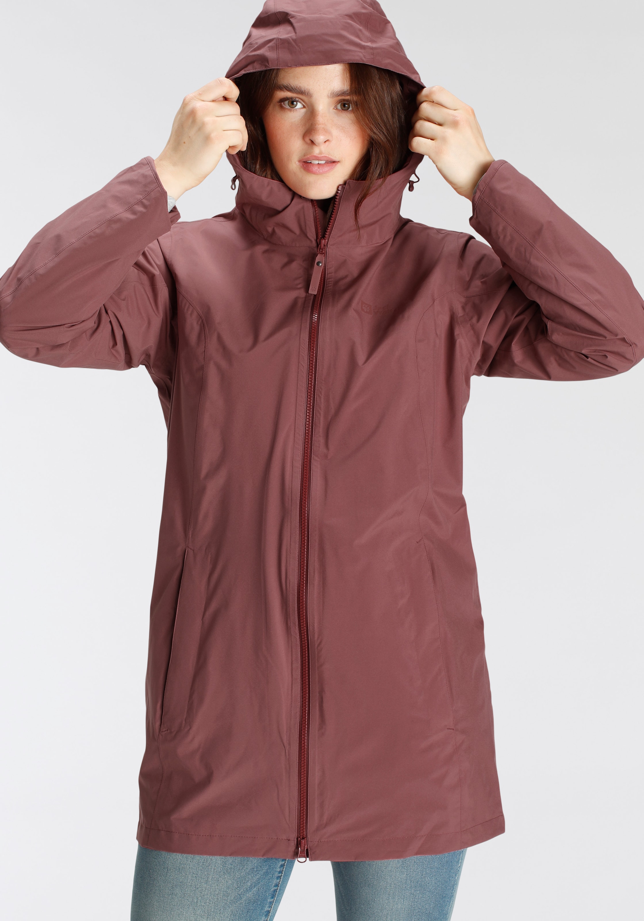 Jack Wolfskin Parka »SOLAIA PARKA W«, mit Kapuze, Wasserdicht & Winddicht & Atmungsaktiv