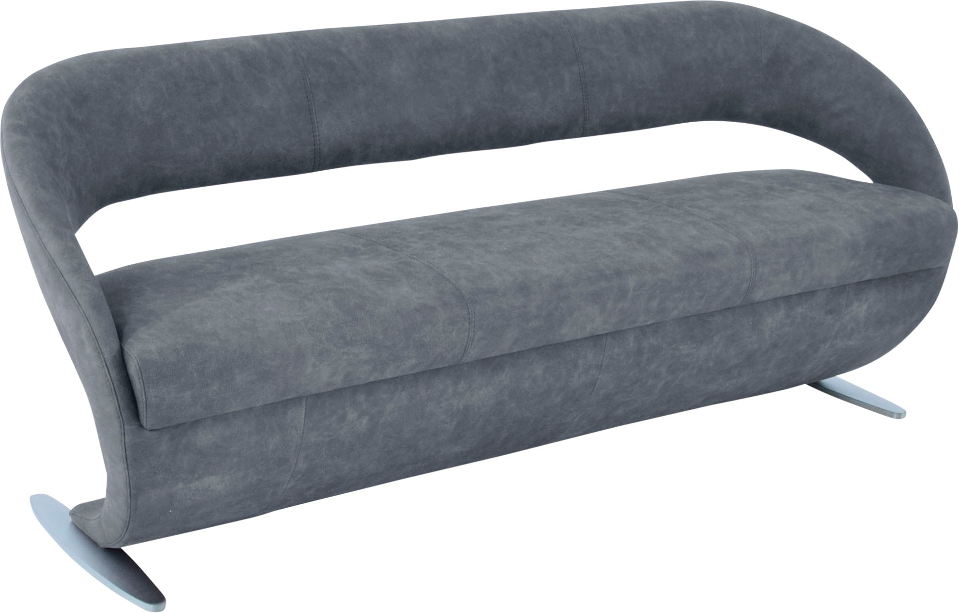 K+W Komfort & Wohnen Polsterbank »Wave« in geschwungener Optik mit Metallkufe