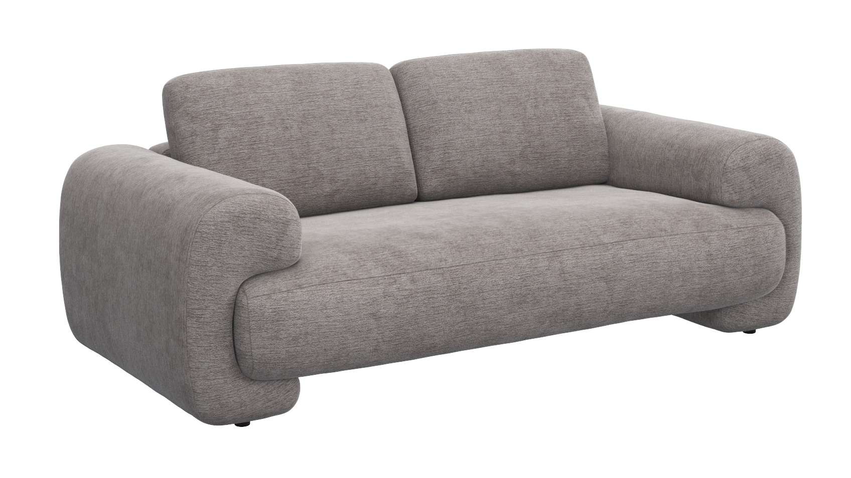 FLEXLUX 2,5-Sitzer »Molino Designsofa, Polstersofa, Einzelsofa, Couch«, Kaltschaum & Stahl-Wellen für erstklassigen Sitzkomfort, Füsse Schwarz