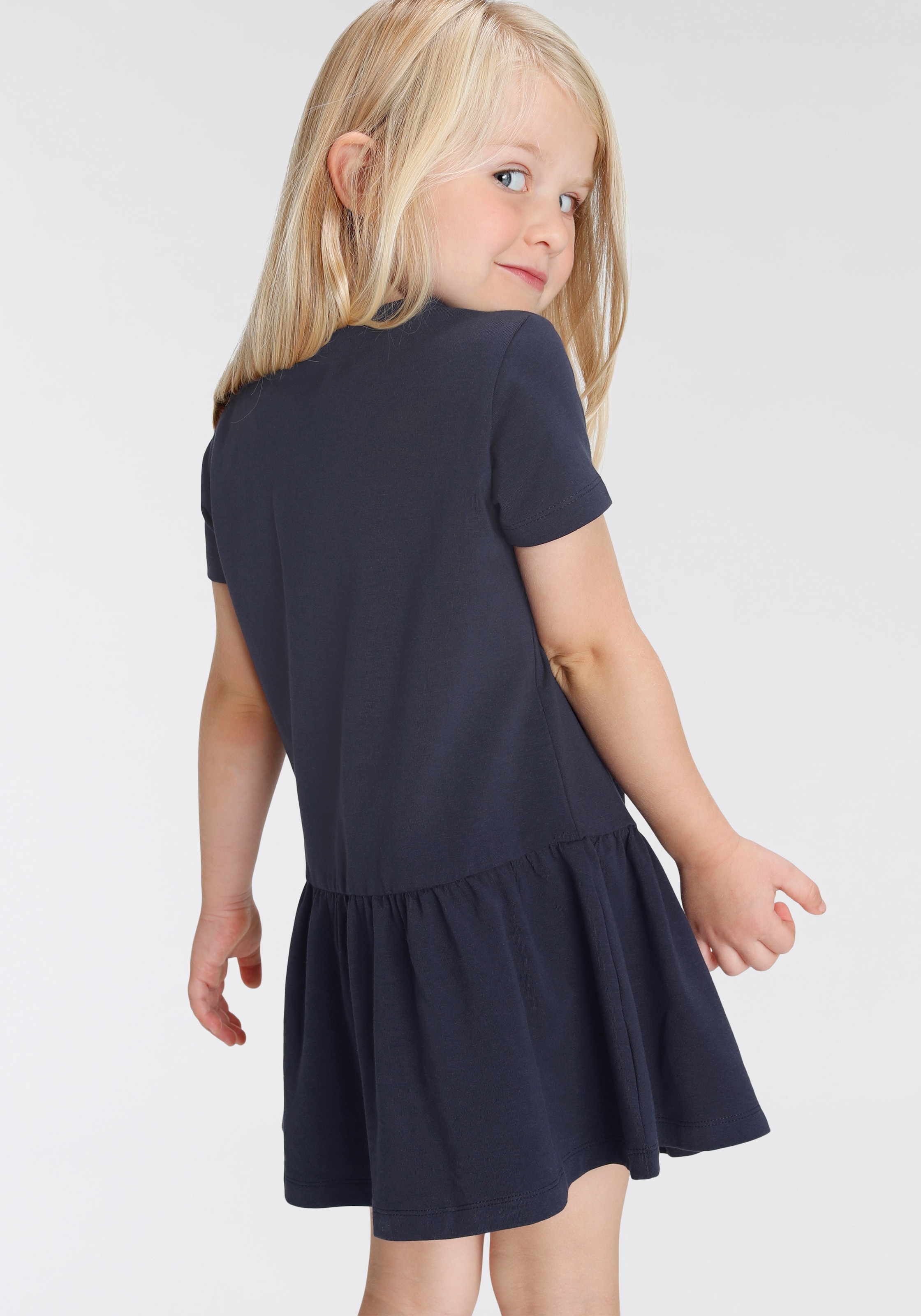 KIDSWORLD Jerseykleid »Einhorn«, mit süßem Volant am Saum