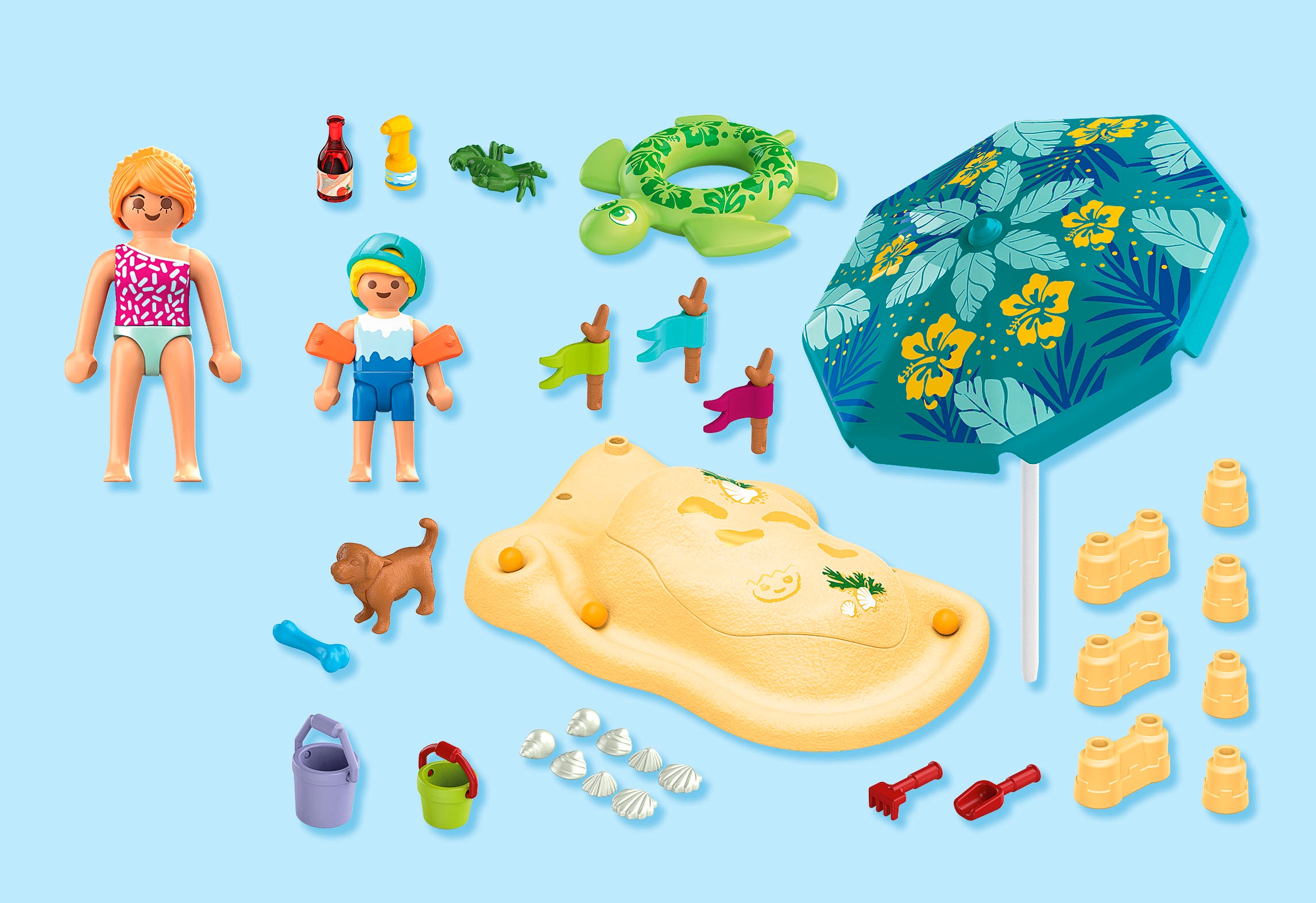 Playmobil® Konstruktions-Spielset »Familienspaß am Strand (71906), My Life«, (46 St.), Made in Europe
