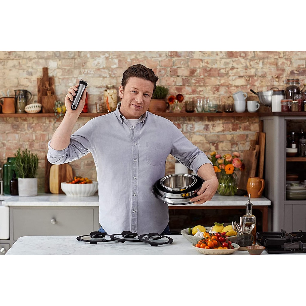 Tefal Pfannen-Set »Jamie Oliver Ingenio«, Edelstahl, (Set, 9 tlg.)