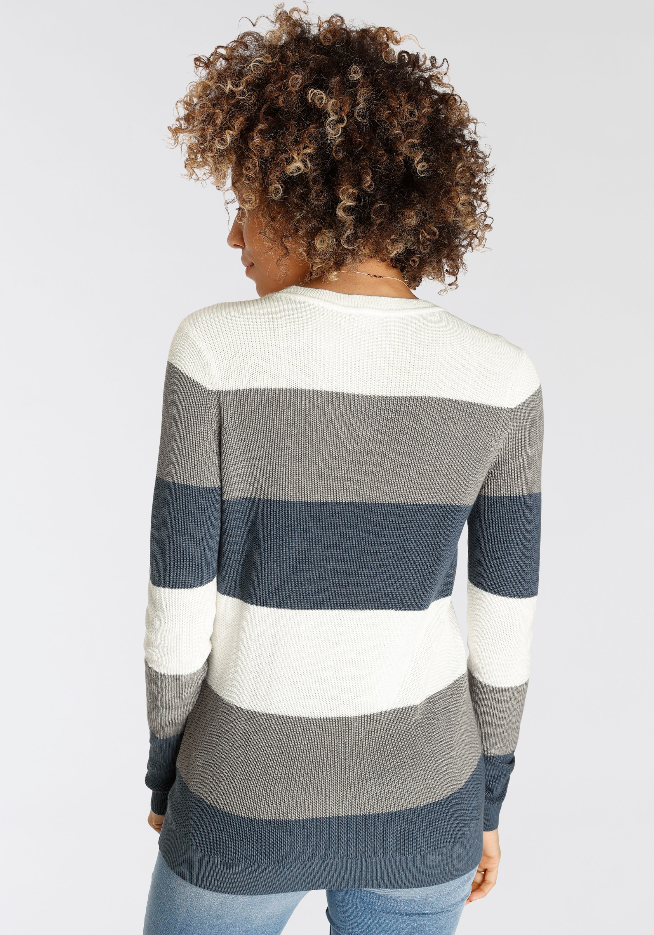 H.I.S Strickpullover, in modischem Streifenmuster