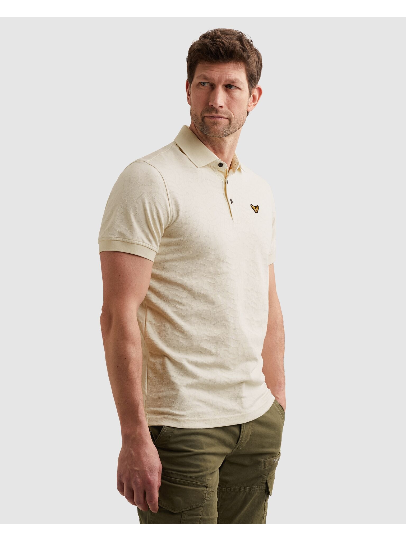 PME LEGEND Poloshirt »Short sleeve polo jersey jacquard« mit Logo Stickerei
