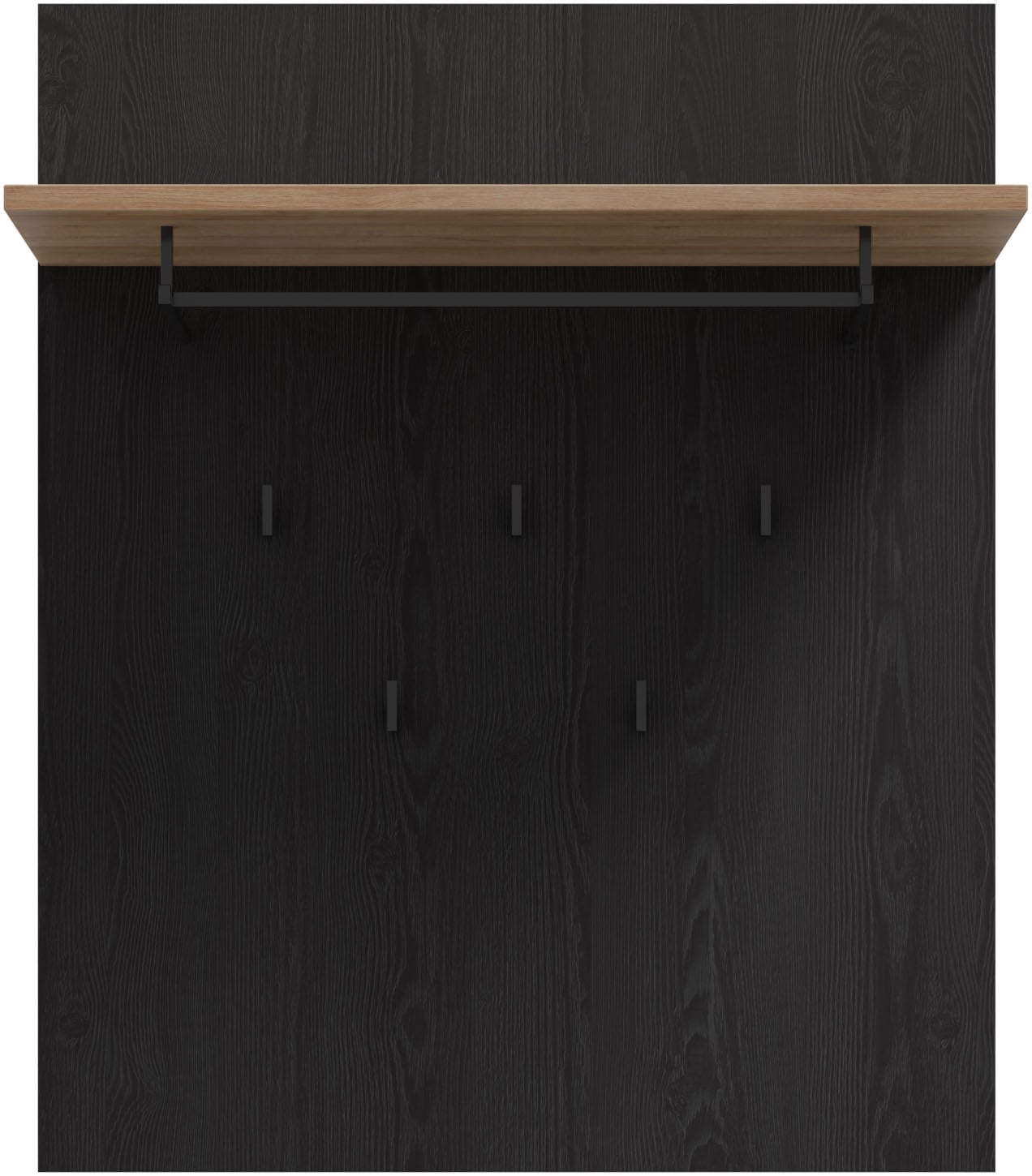 FORTE Garderobenpaneel »Bohol Paneel 5 Haken, Kleiderstange, Ablageboden« B/H/T 86,5/1056/30 cm